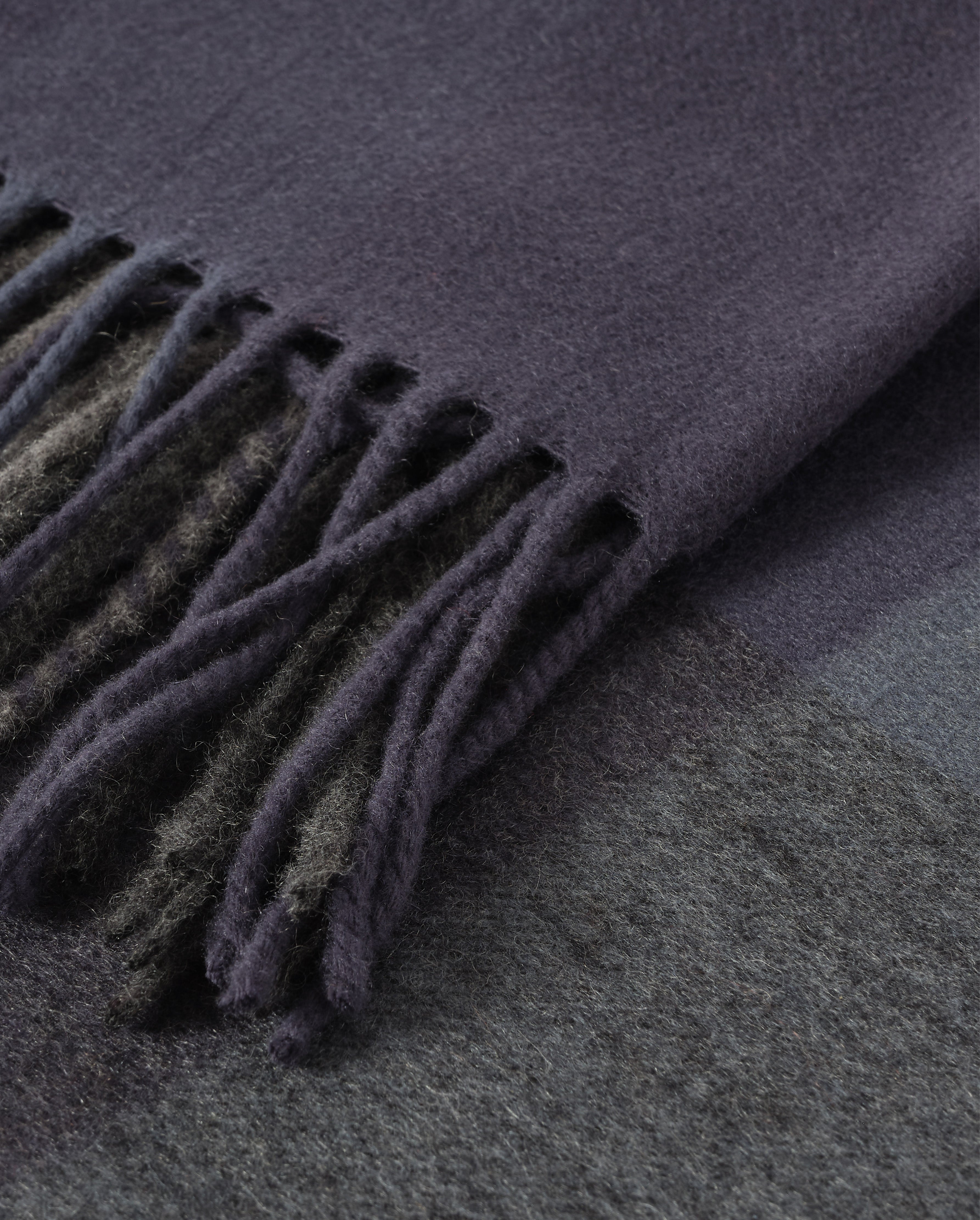 Umbra Blue Cashmere Plaid Throw