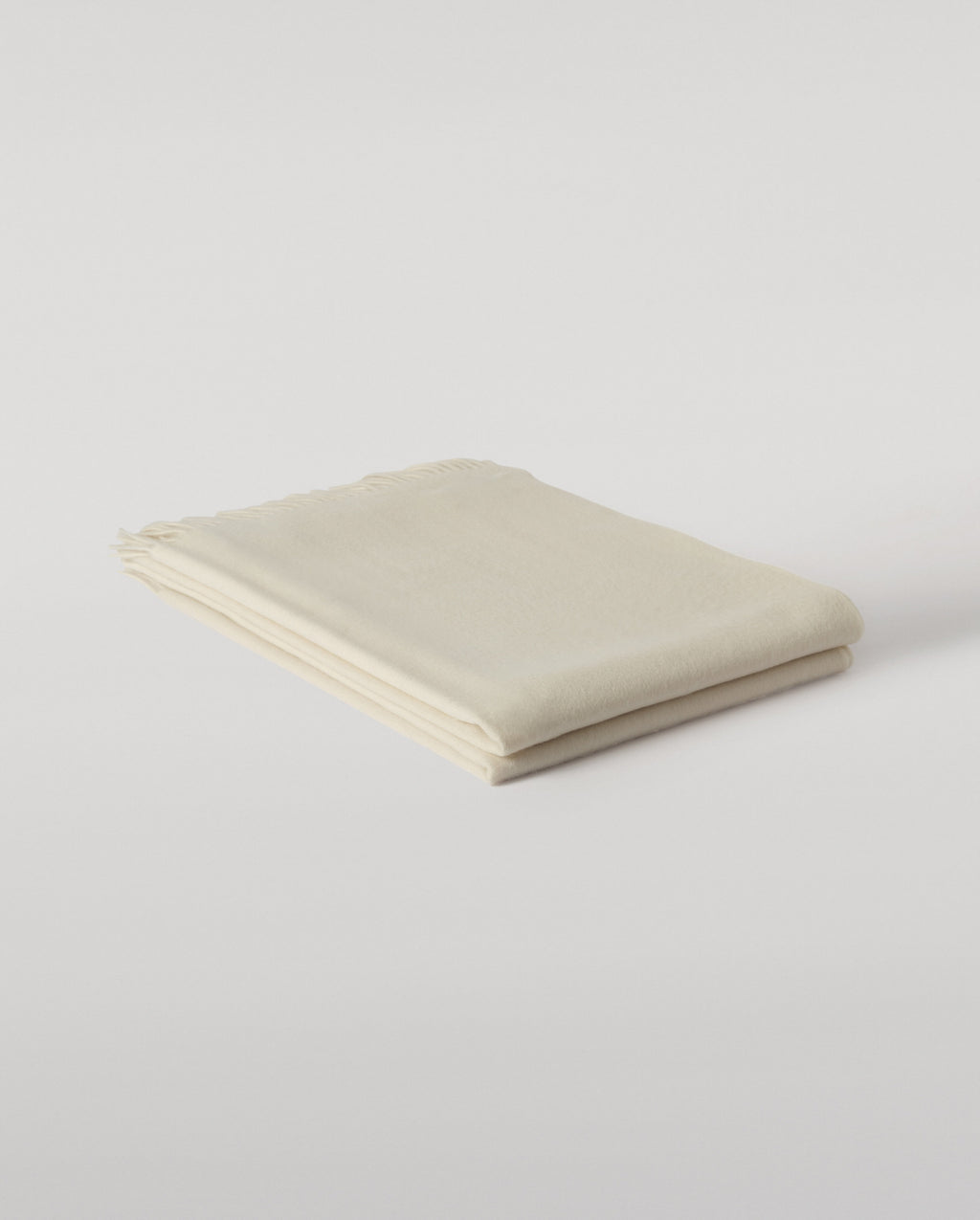 Plain White Cashmere Throw