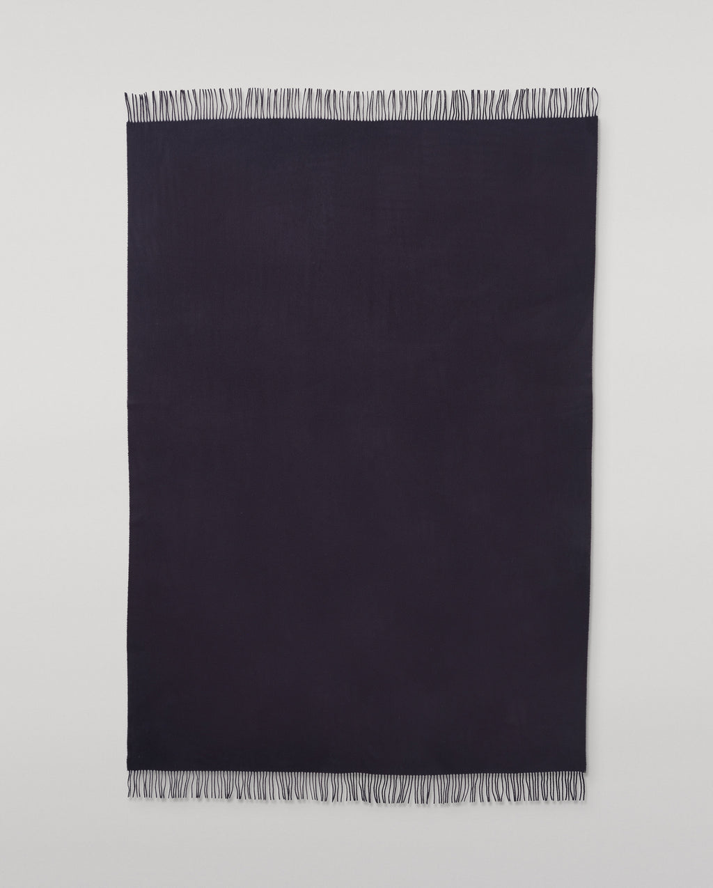 Plain Dark Navy Cashmere Throw