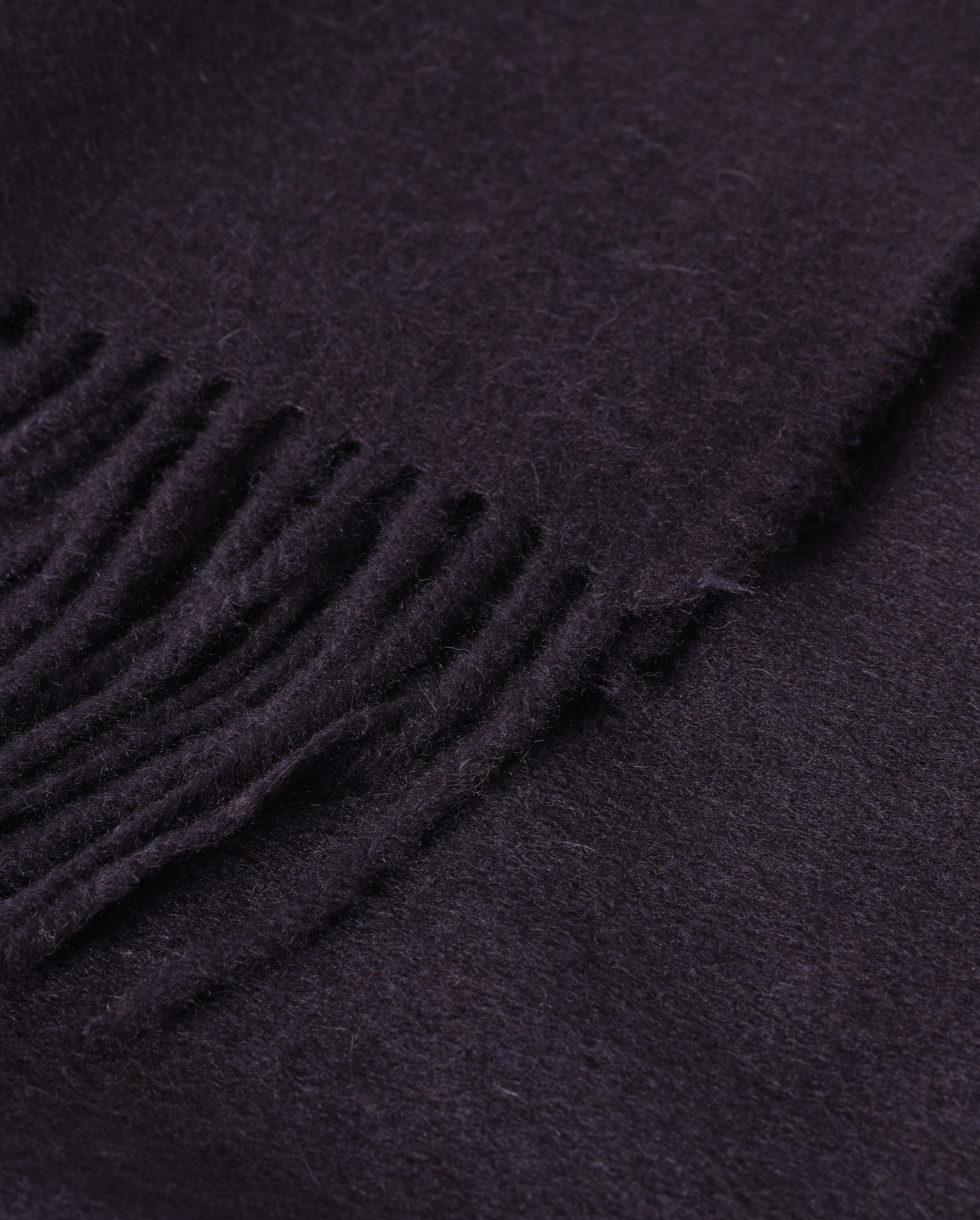 Plain Dark Navy Cashmere Throw