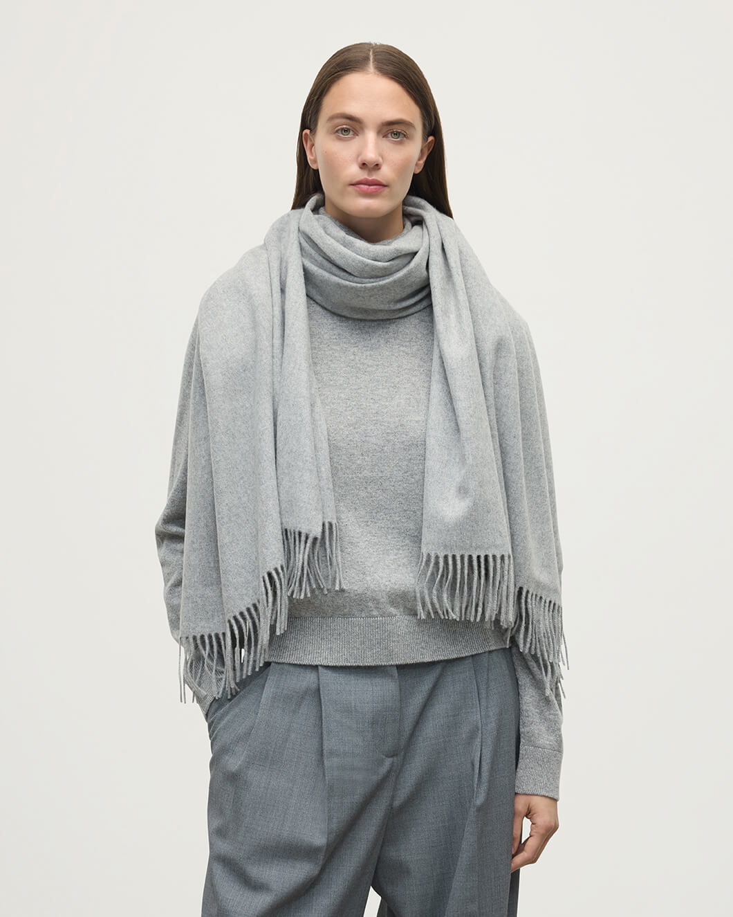 Light Grey Cashmere Stole