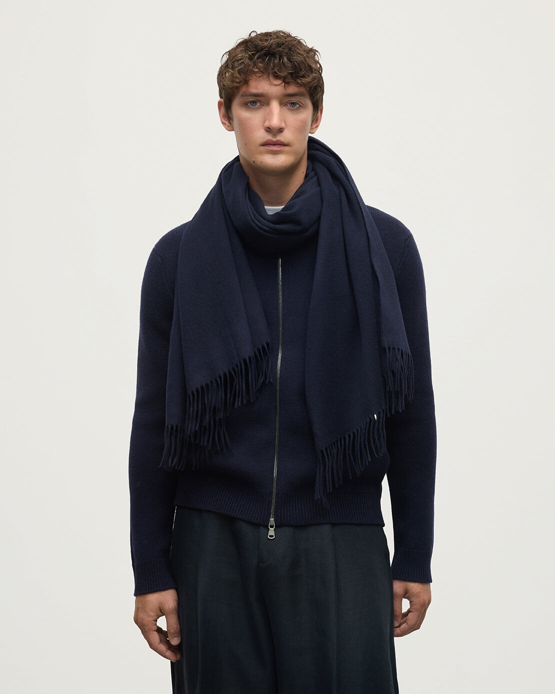 Dark Navy Cashmere Stole