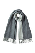 Contrast Reversible Grey Cashmere Stole