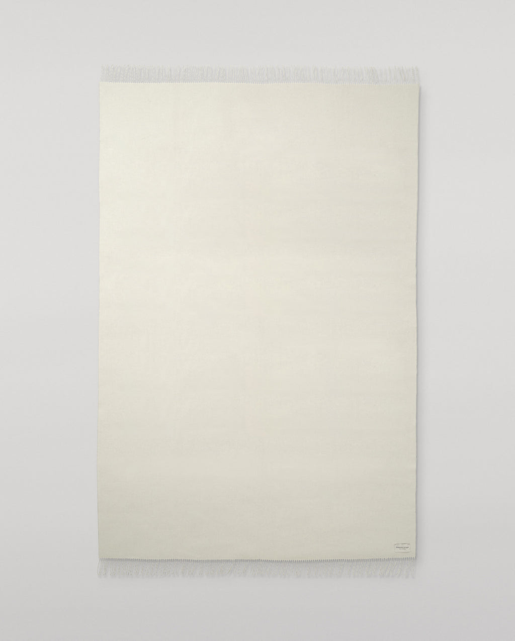 Reversible Light Grey & White Cashmere Bed Throw