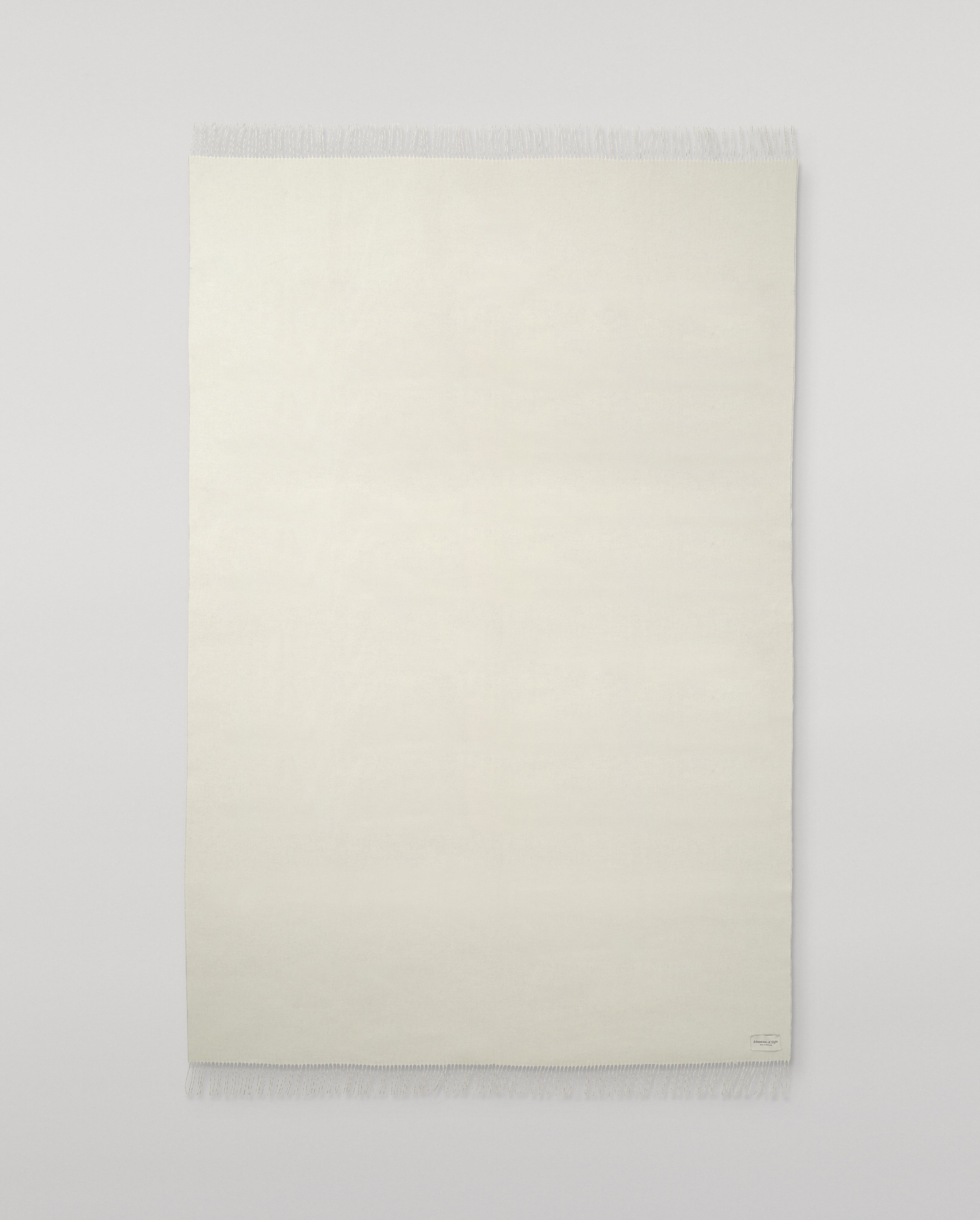 Reversible Light Grey & White Cashmere Bed Throw