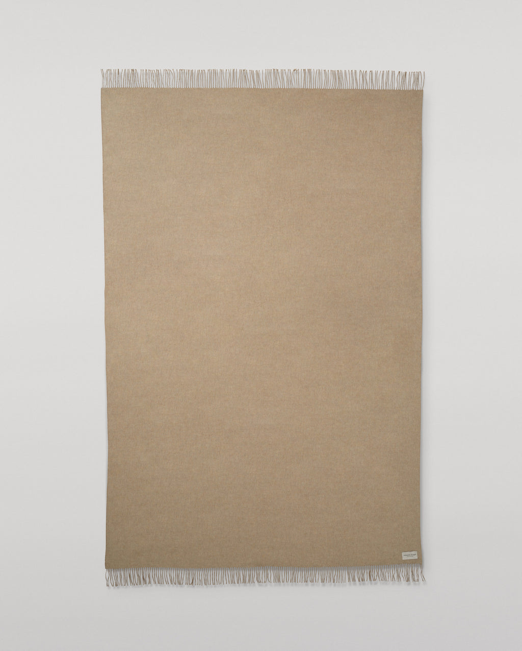 Reversible Brown & Natural Cashmere Bed Throw