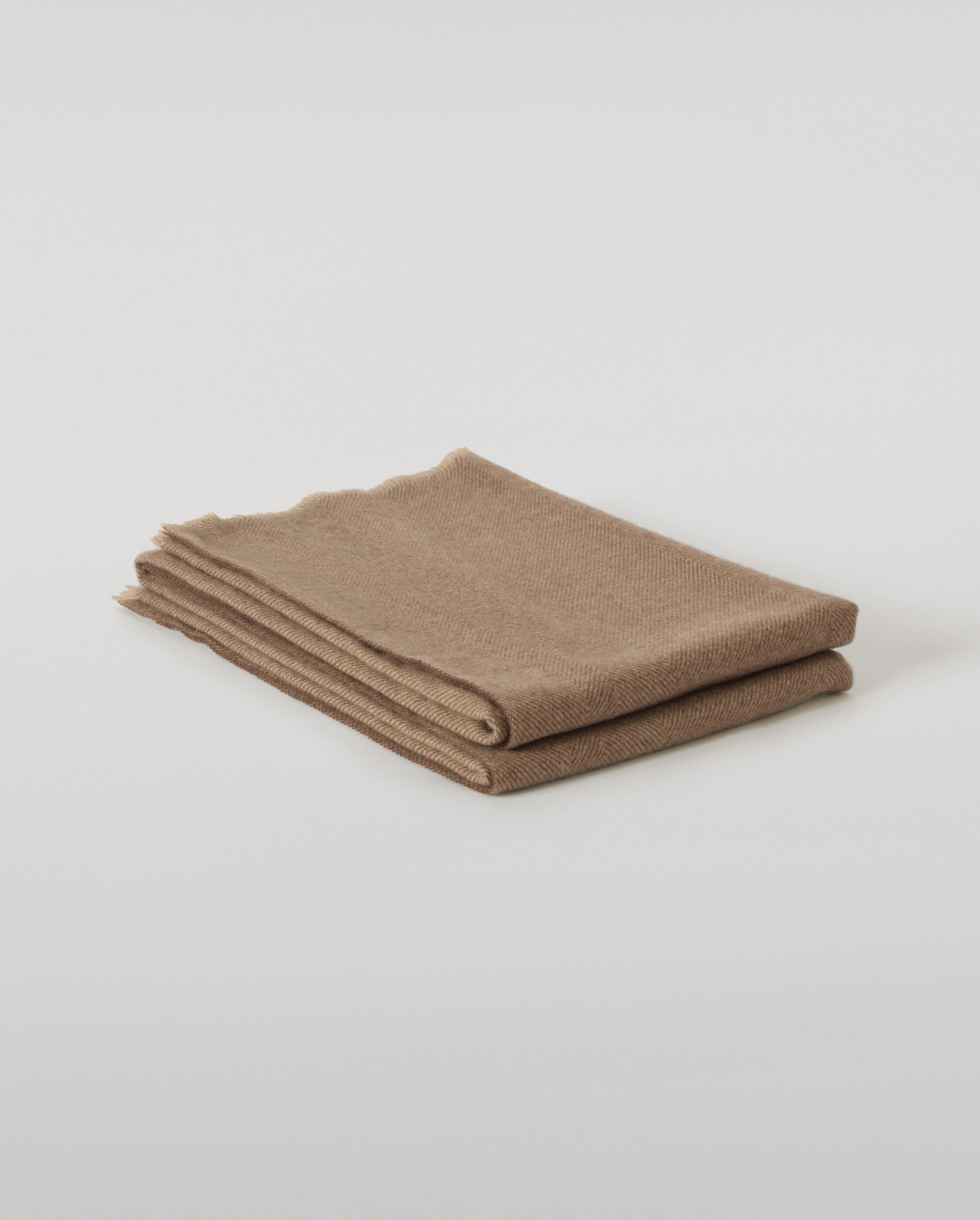 Mountain Twill Natural Cashmere Throw