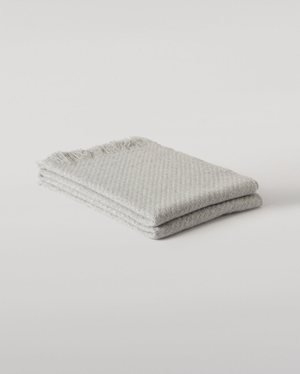 Yarrow Light Grey Cashmere Throw