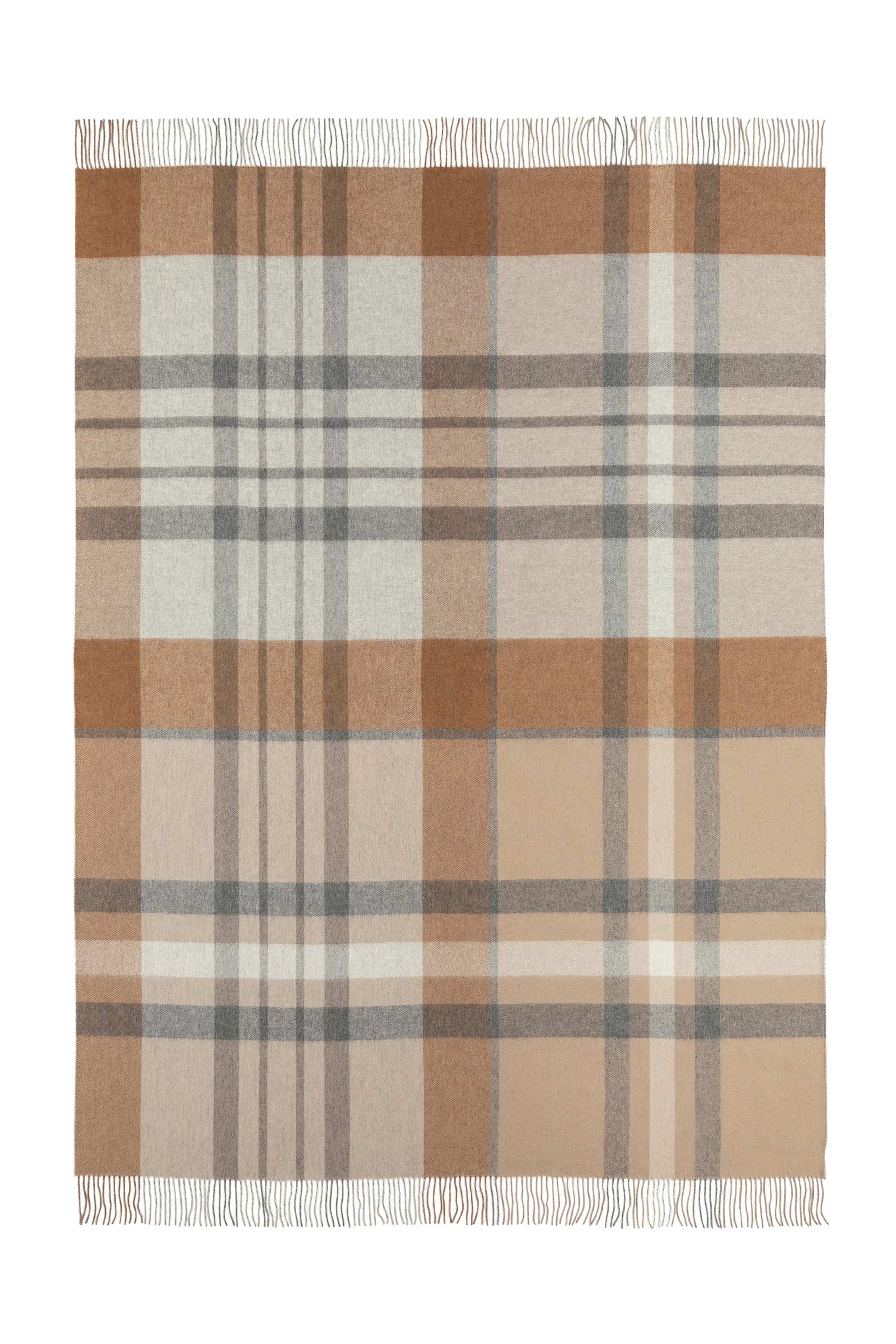Reversible Cashmere Leven Check Throw