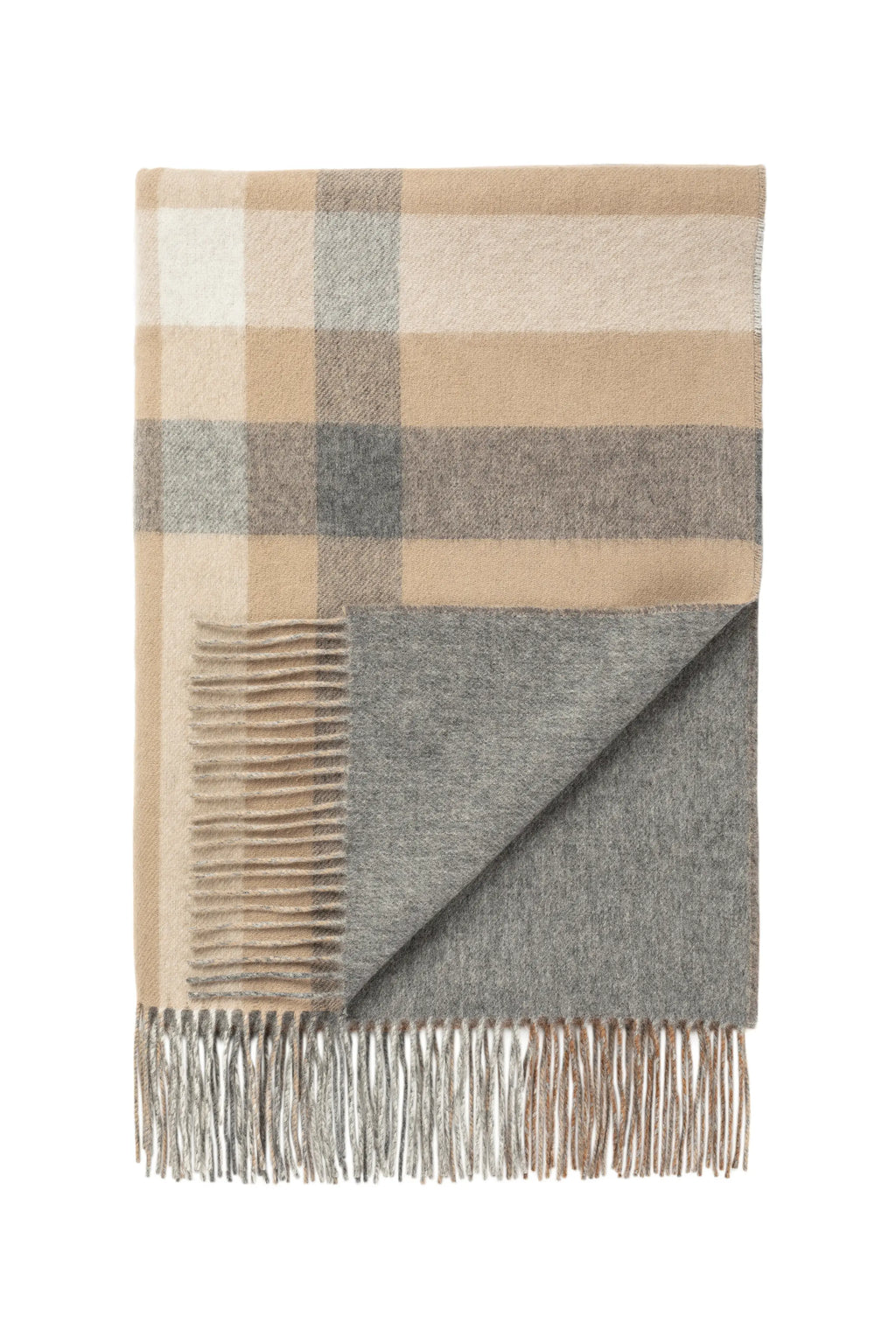 Reversible Cashmere Leven Check Throw