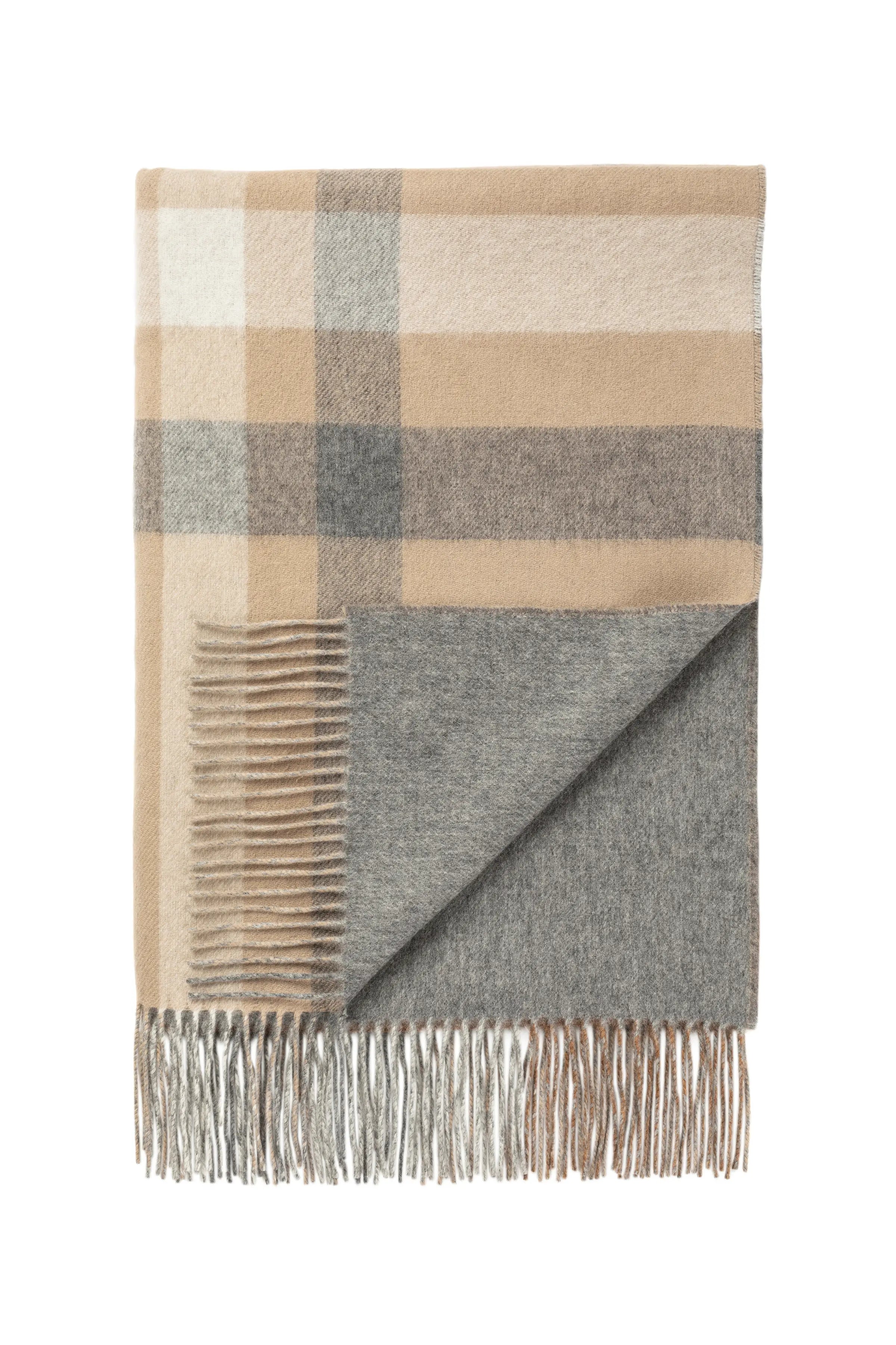 Reversible Cashmere Leven Check Throw
