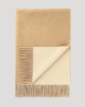 Reversible Natural & White Cashmere Throw