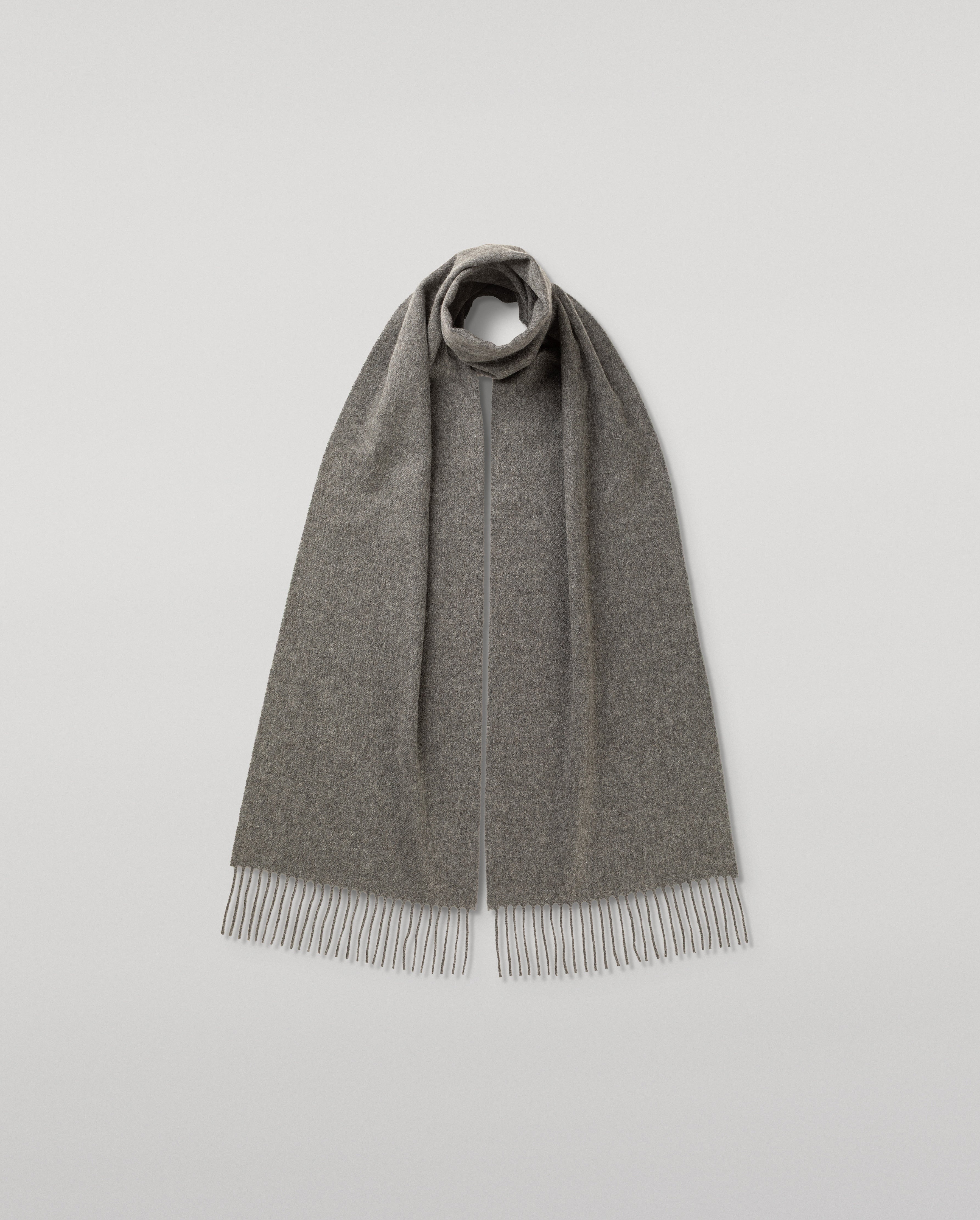 Mid Grey Cashmere Scarf