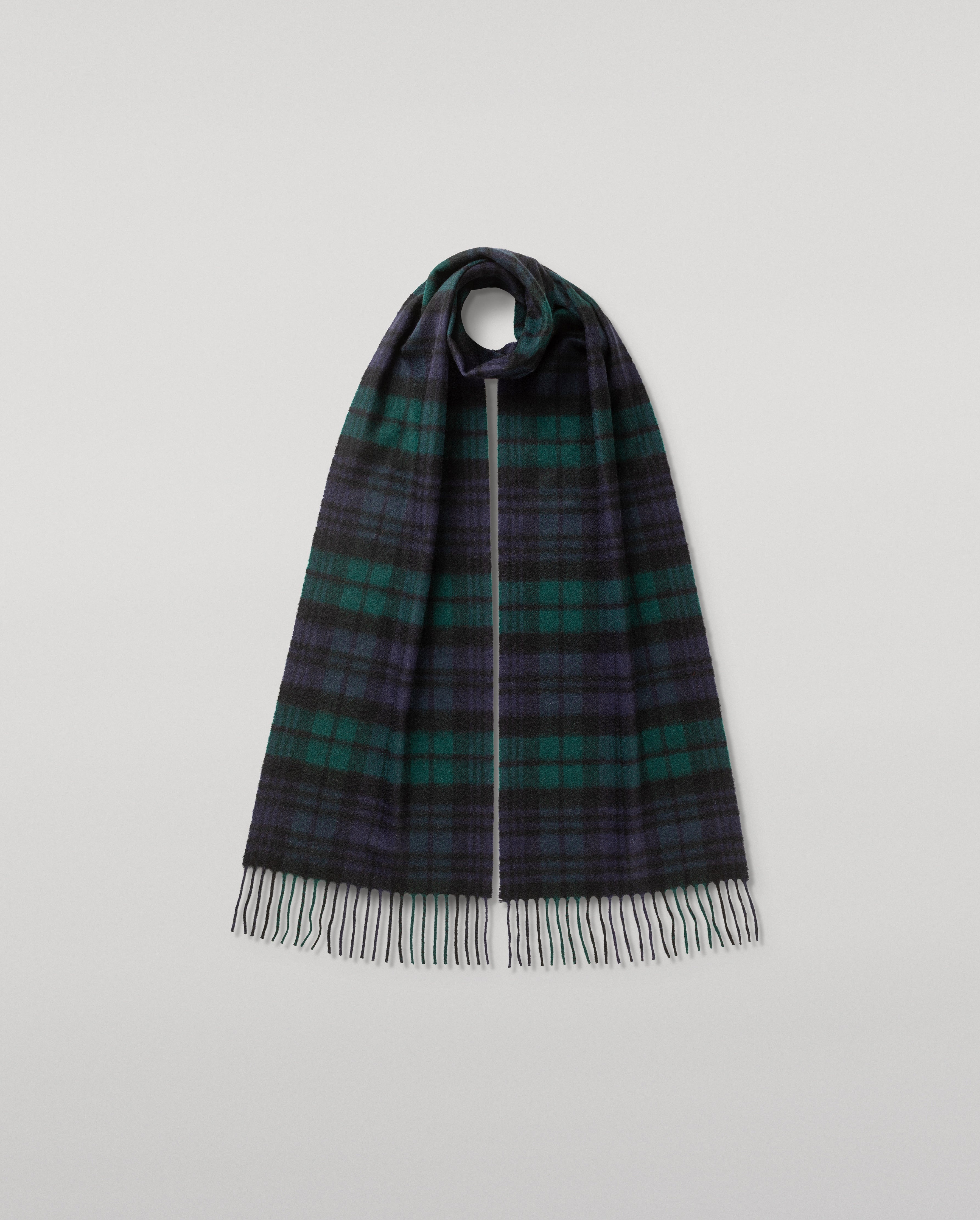 Black Watch Tartan Cashmere Scarf