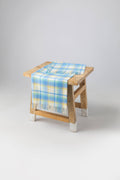 Cashmere Baby Blanket in Blue Check