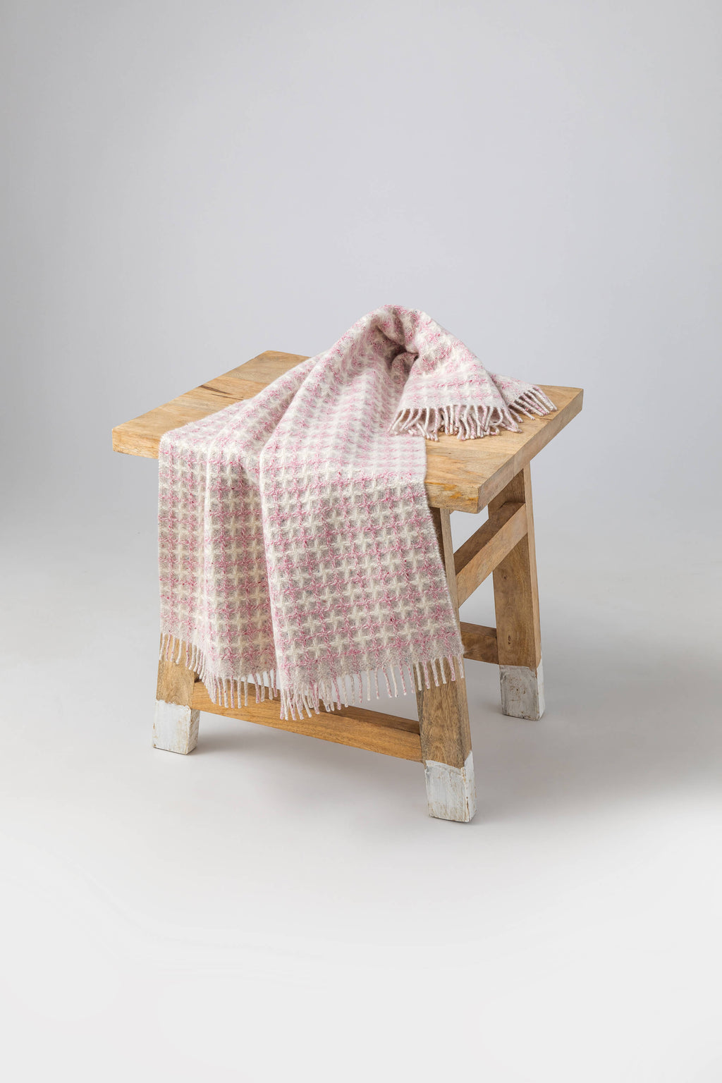 Donegal Cashmere Baby Blanket in Pink