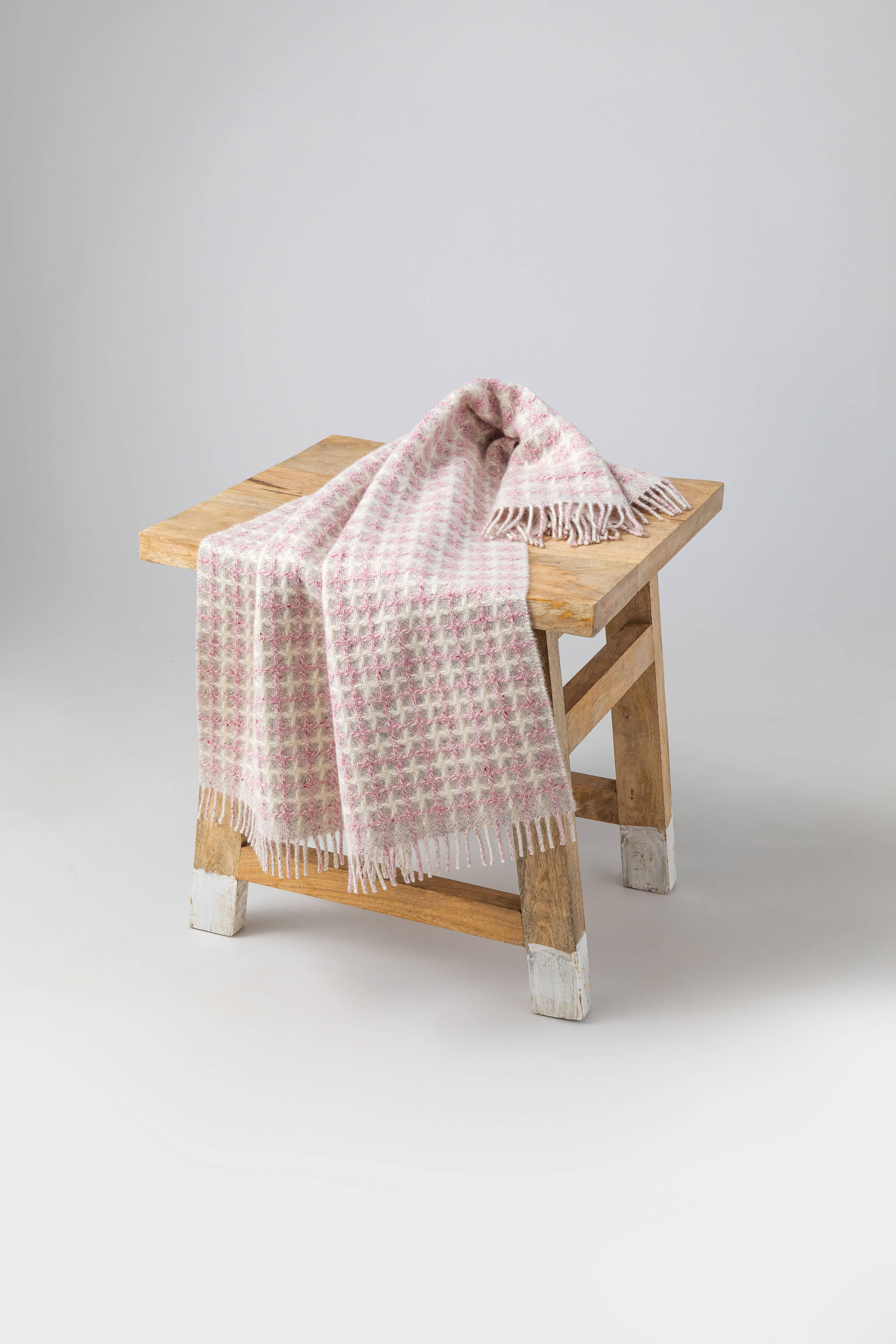 Donegal Cashmere Baby Blanket in Pink