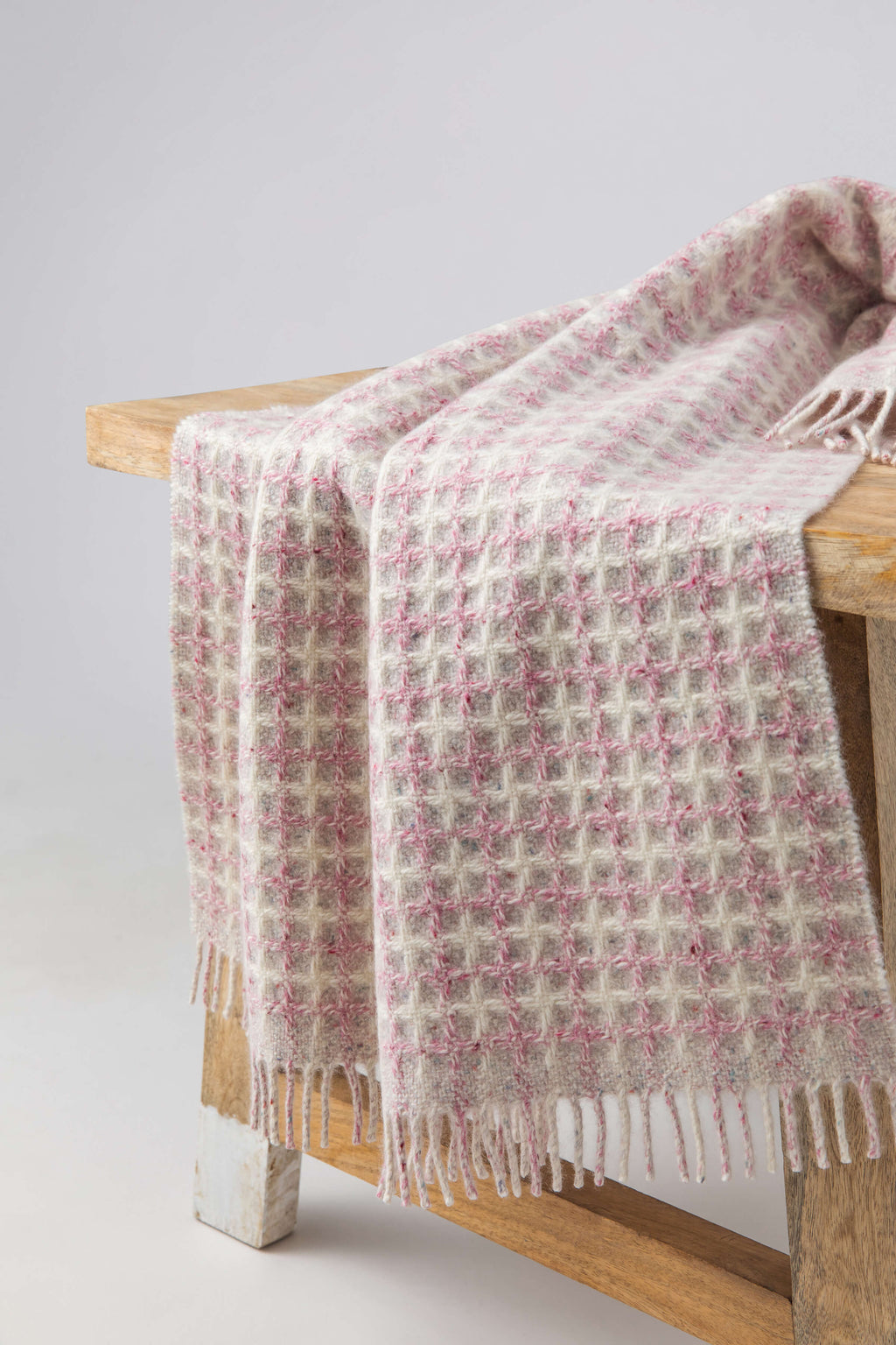 Donegal Cashmere Baby Blanket in Pink