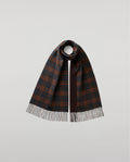 Reversible Navy Tartan Cashmere Scarf