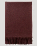 Plain Cashmere Throw in Damson
