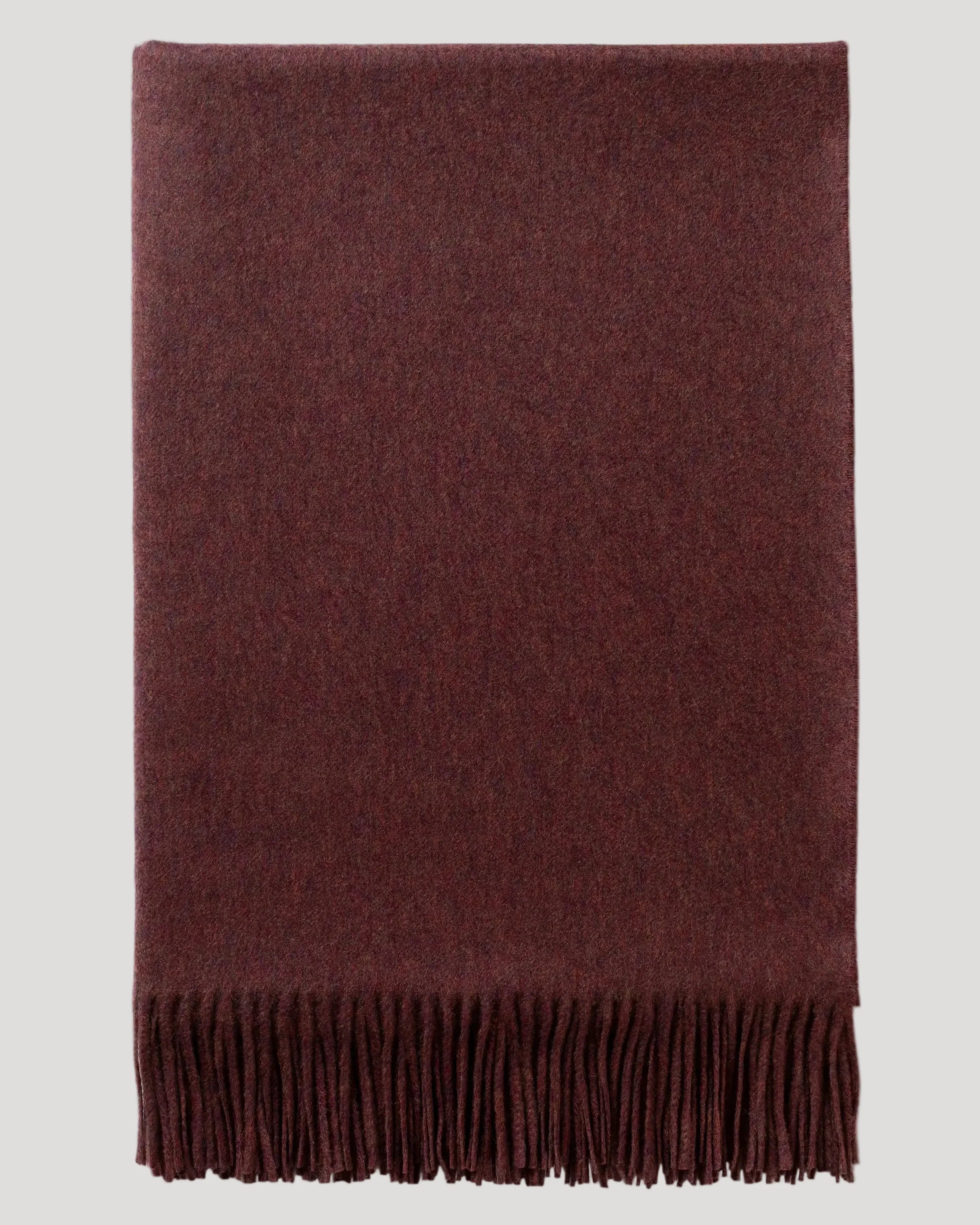 Plain Cashmere Throw in Damson