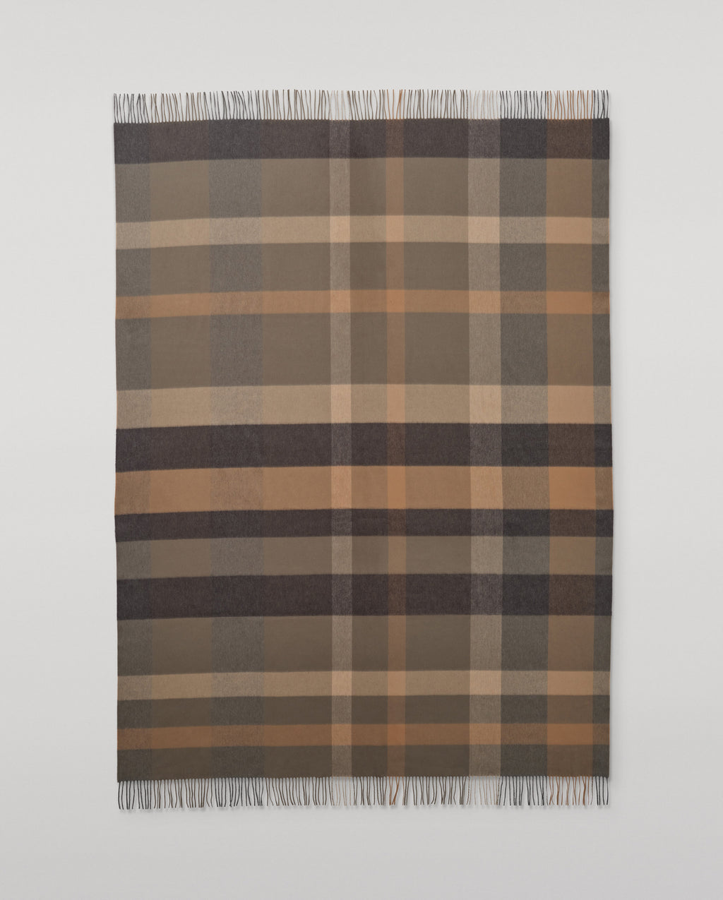 Umbra Brown Cashmere Plaid Throw