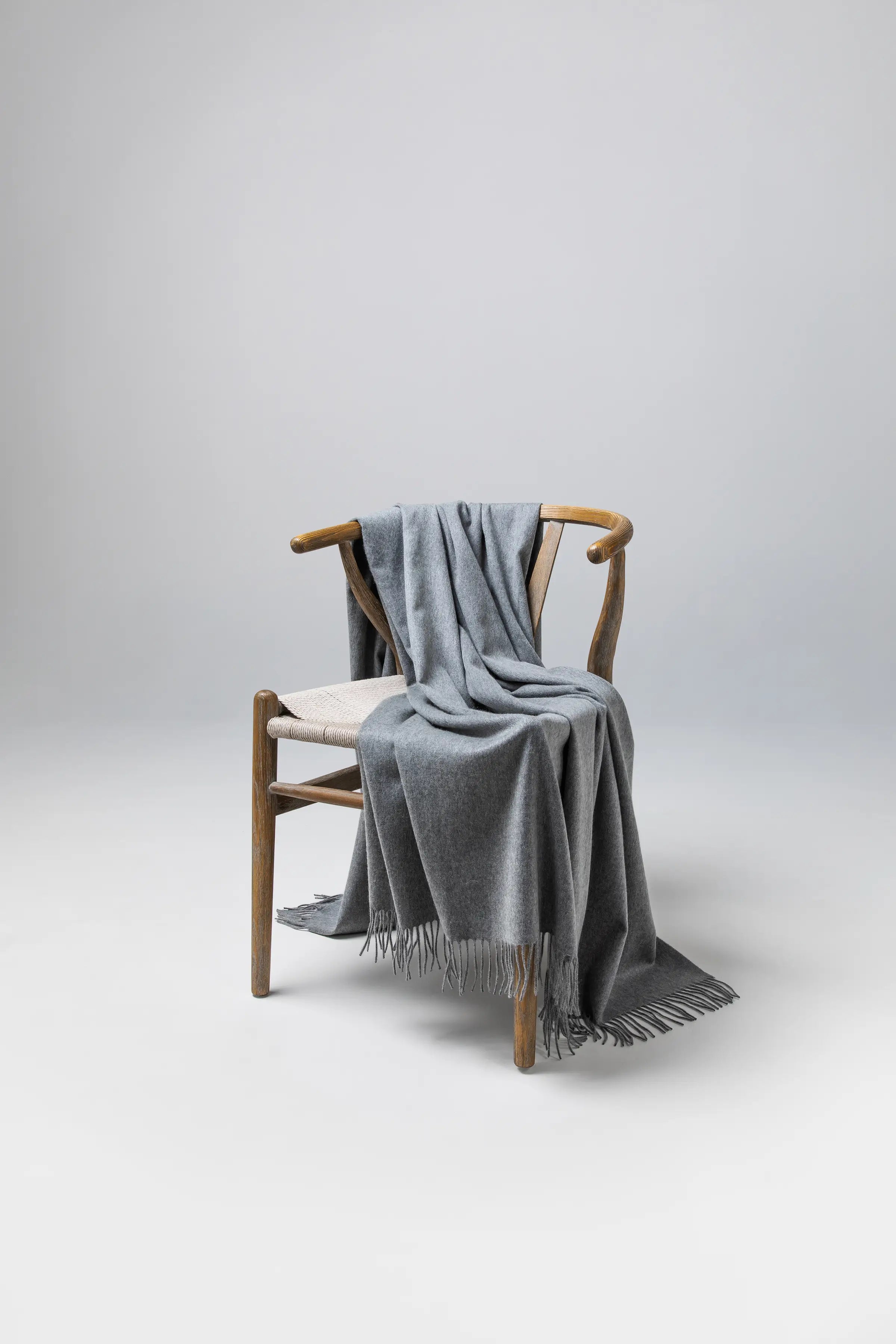 Grey Cashmere Throw