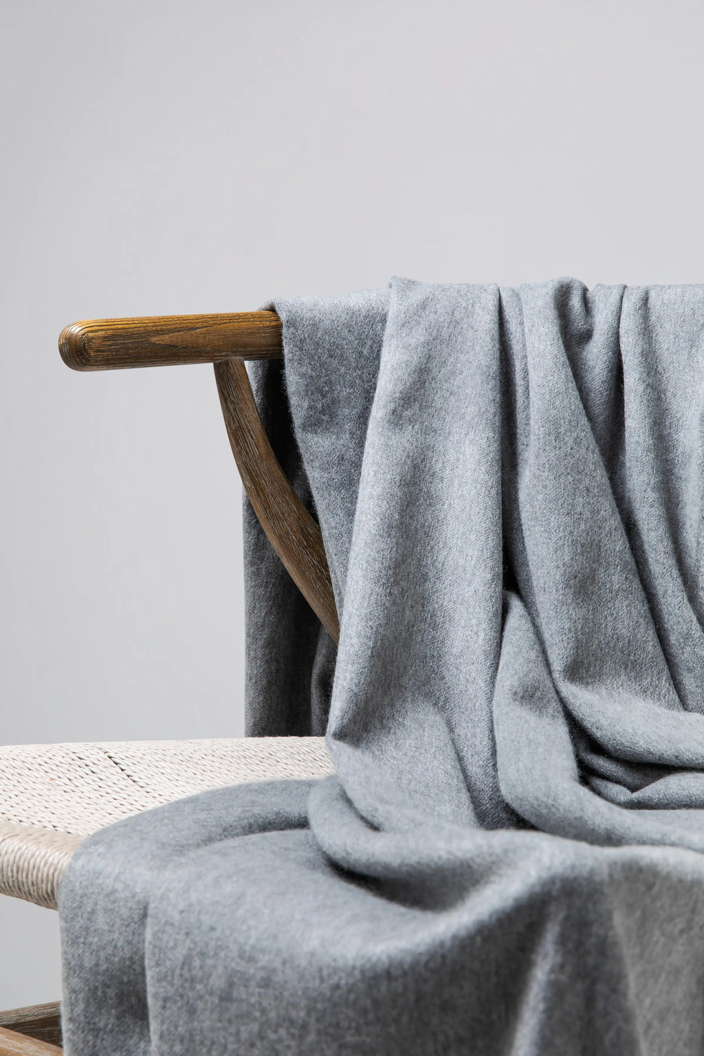 Grey Cashmere Throw
