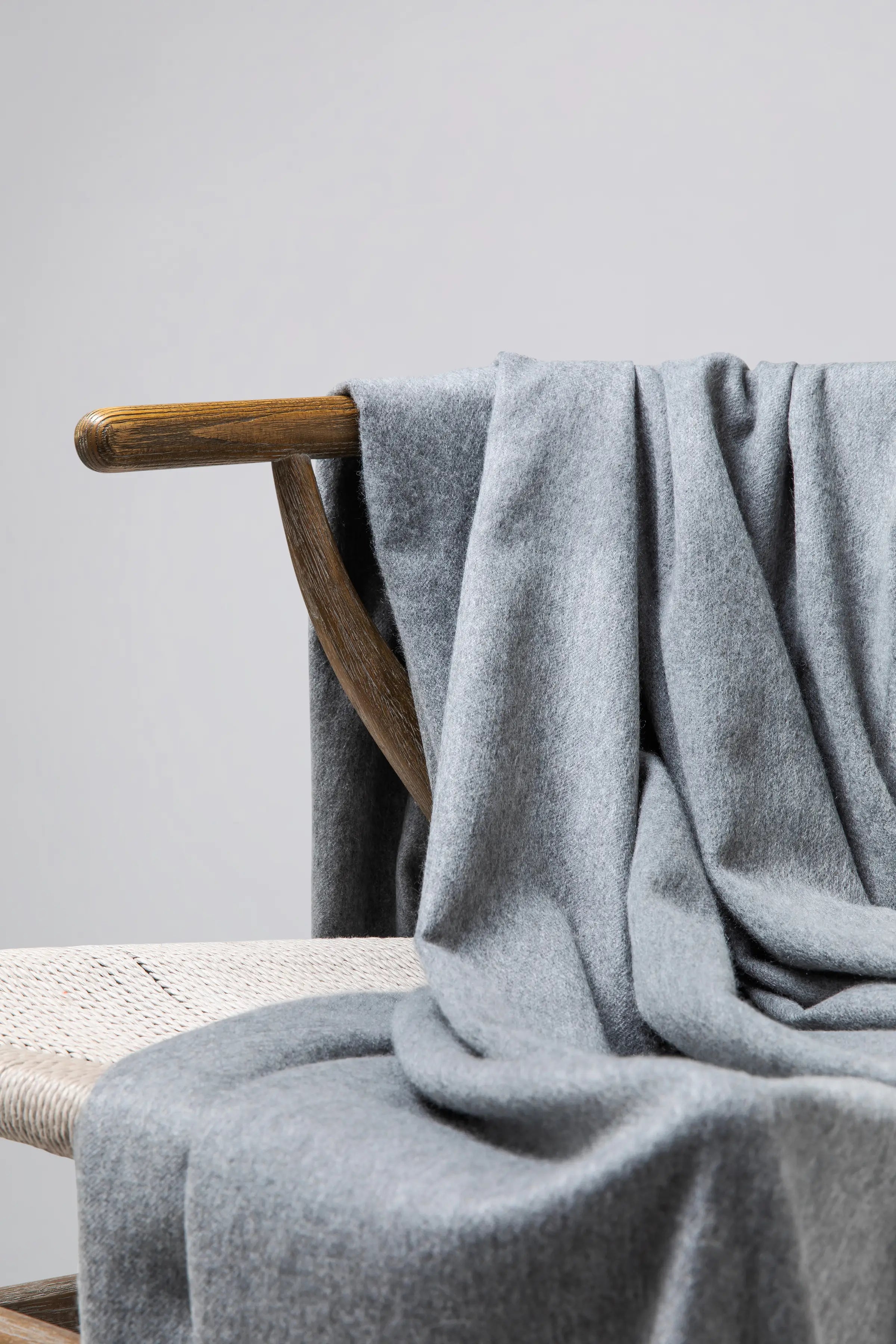 Grey Cashmere Throw