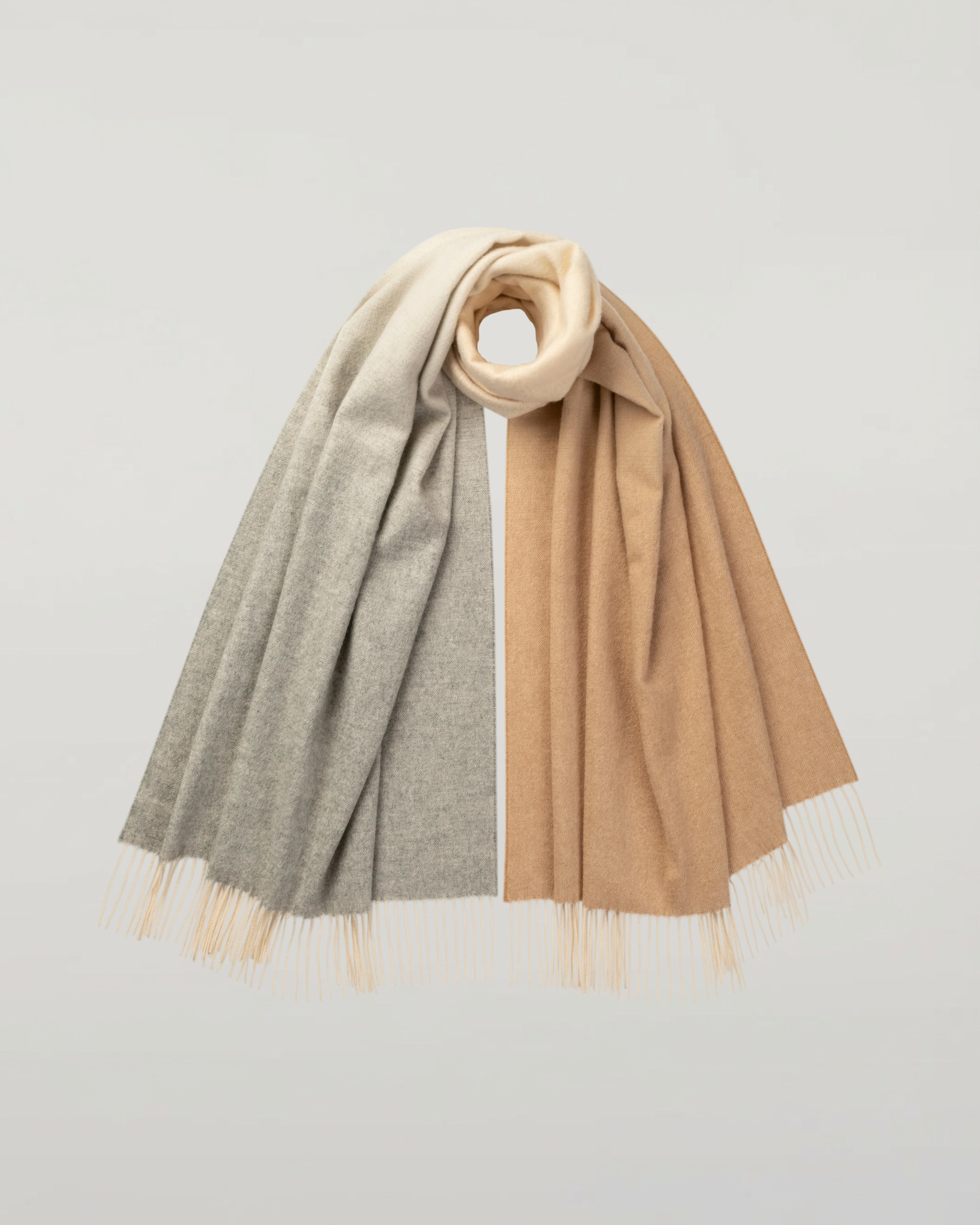 Camel Ombré Cashmere Stole