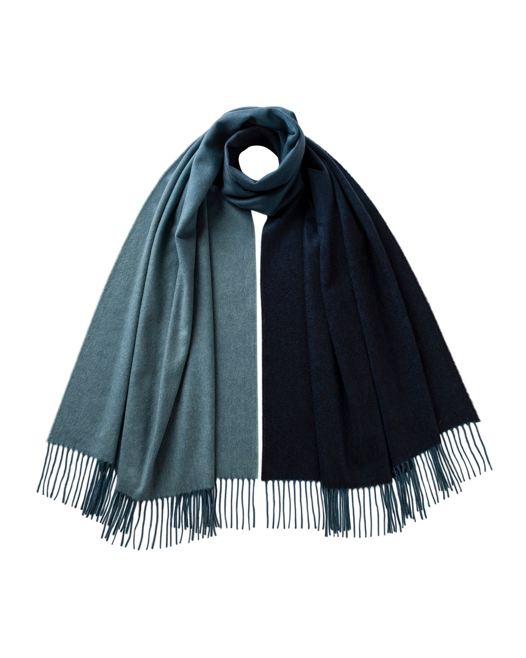 Blue Ombré Cashmere Stole