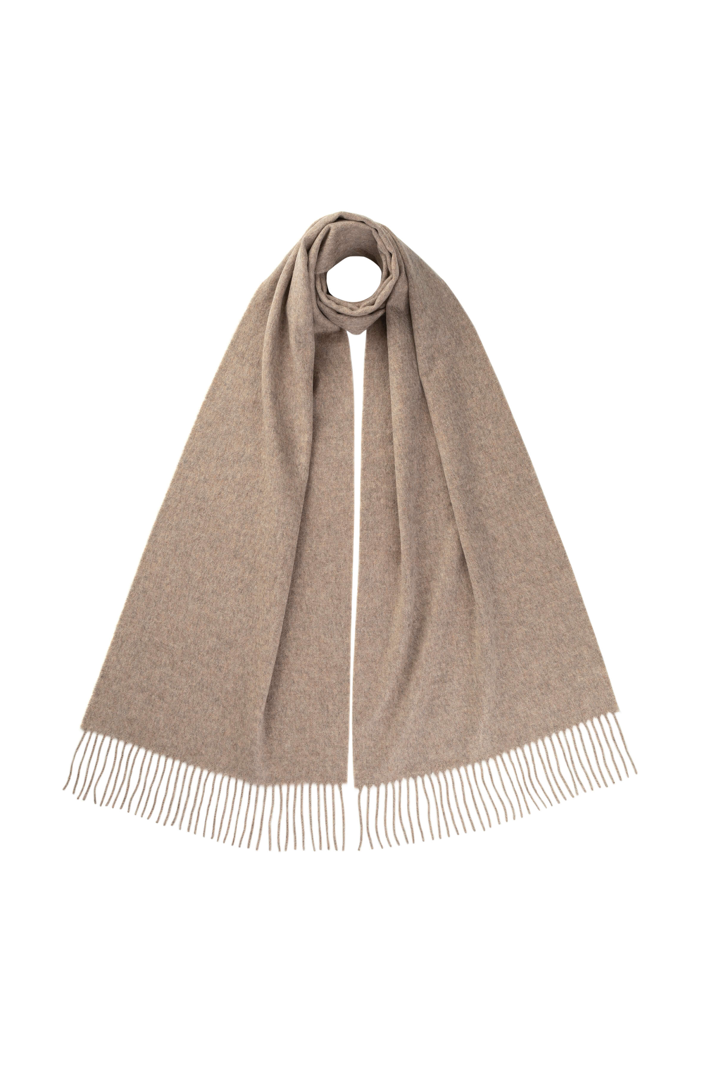 Light Brown Wide Cashmere Scarf