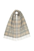 Wide Cashmere Check Scarf