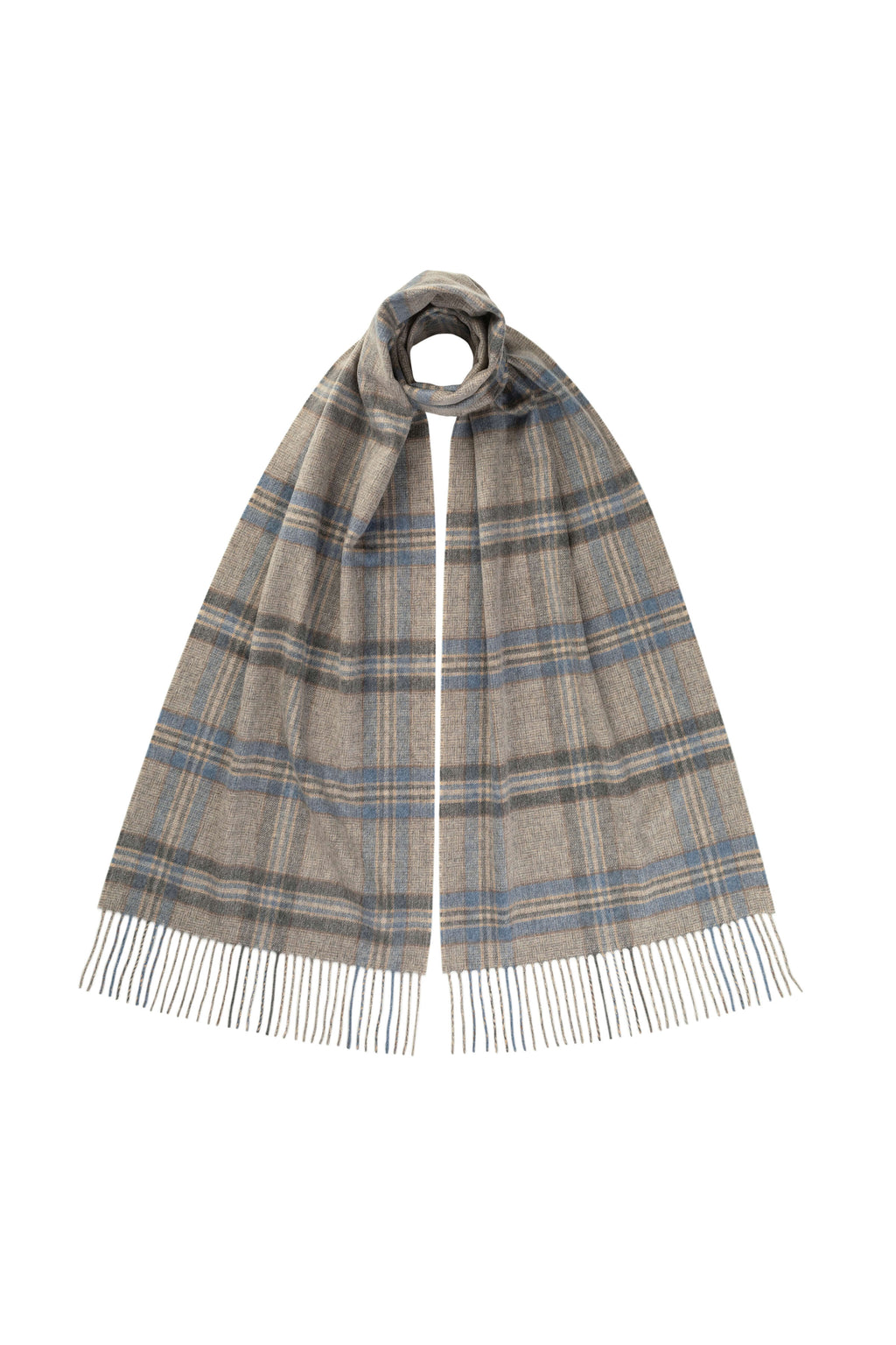 Wide Cashmere Tweed Scarf