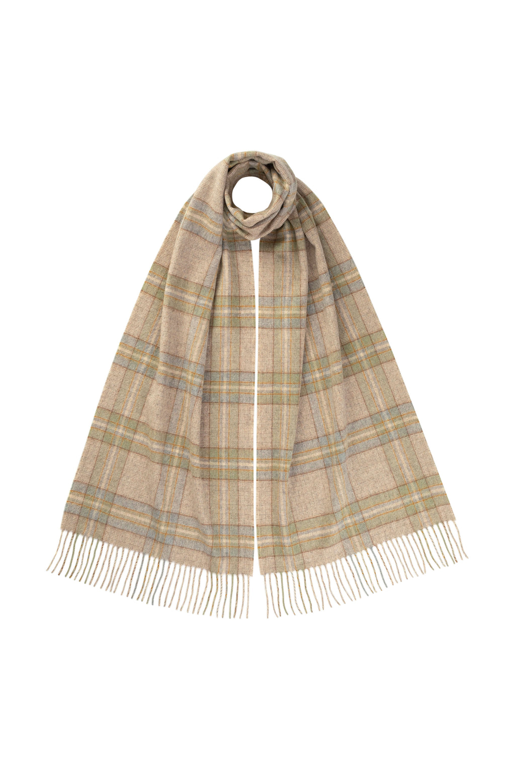 Wide Cashmere Tweed Scarf