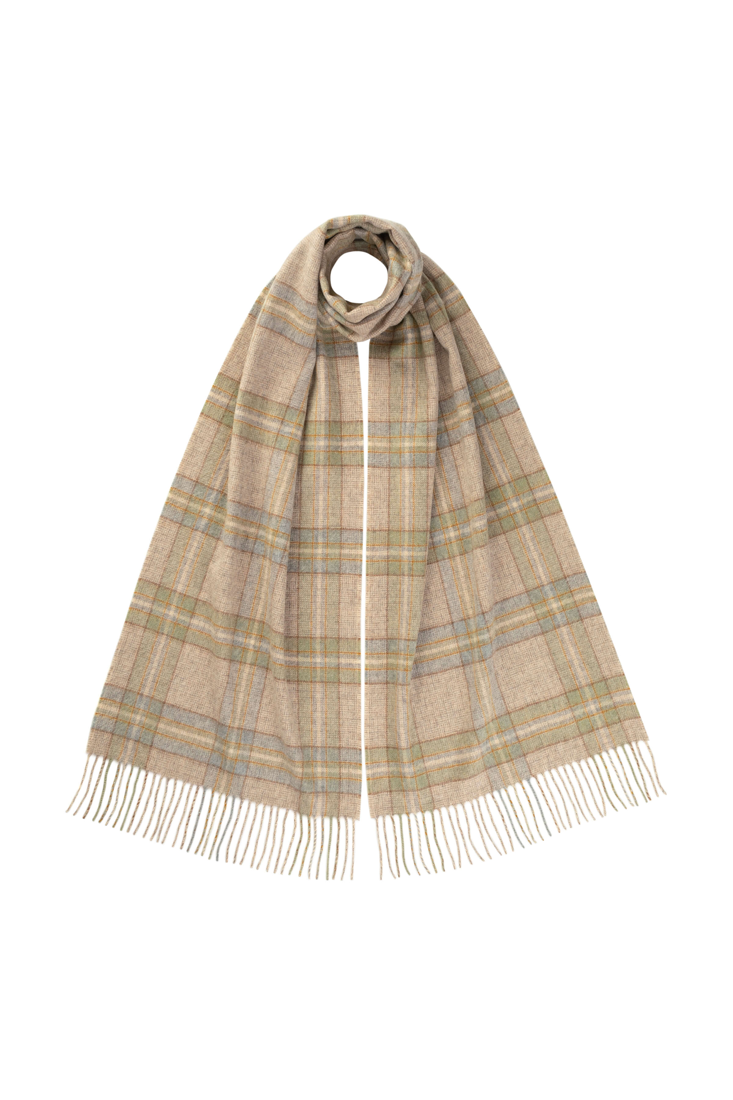 Wide Cashmere Tweed Scarf