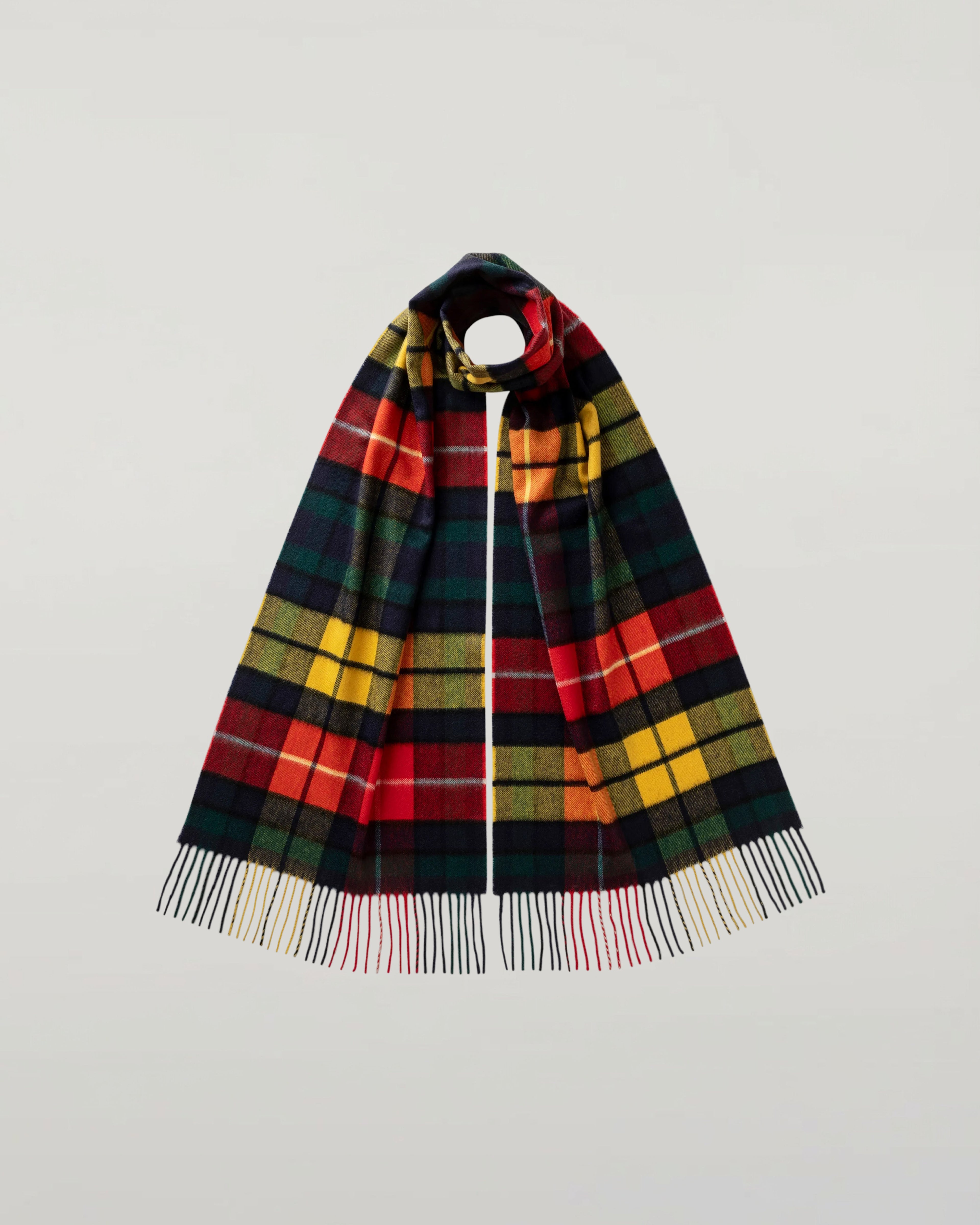 Buchanan Tartan Wide Cashmere Scarf