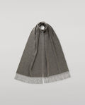 Wide Mid Grey Cashmere Scarf