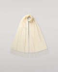 Wide White Cashmere Scarf