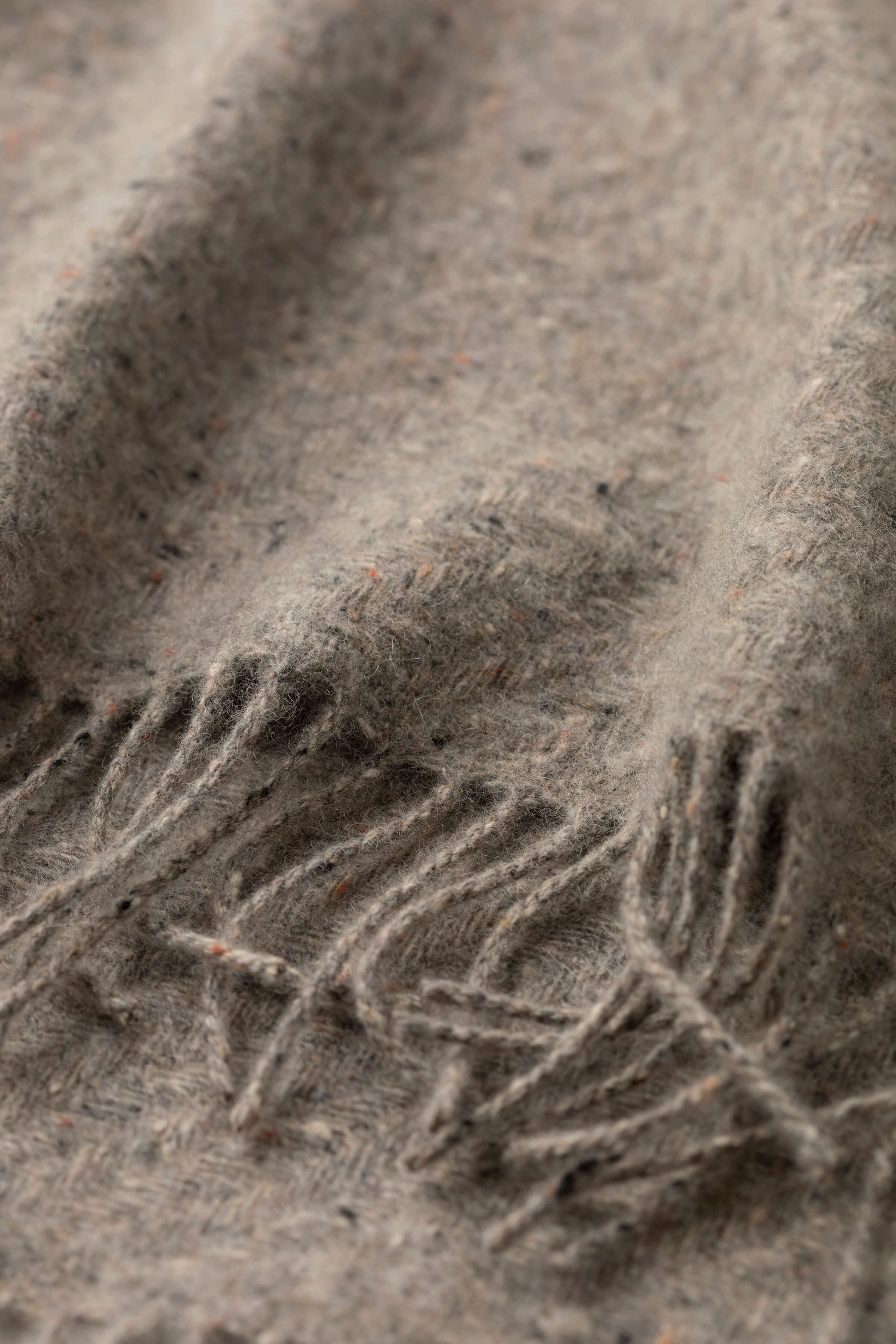 Lofty Twill Grey Cashmere Scarf