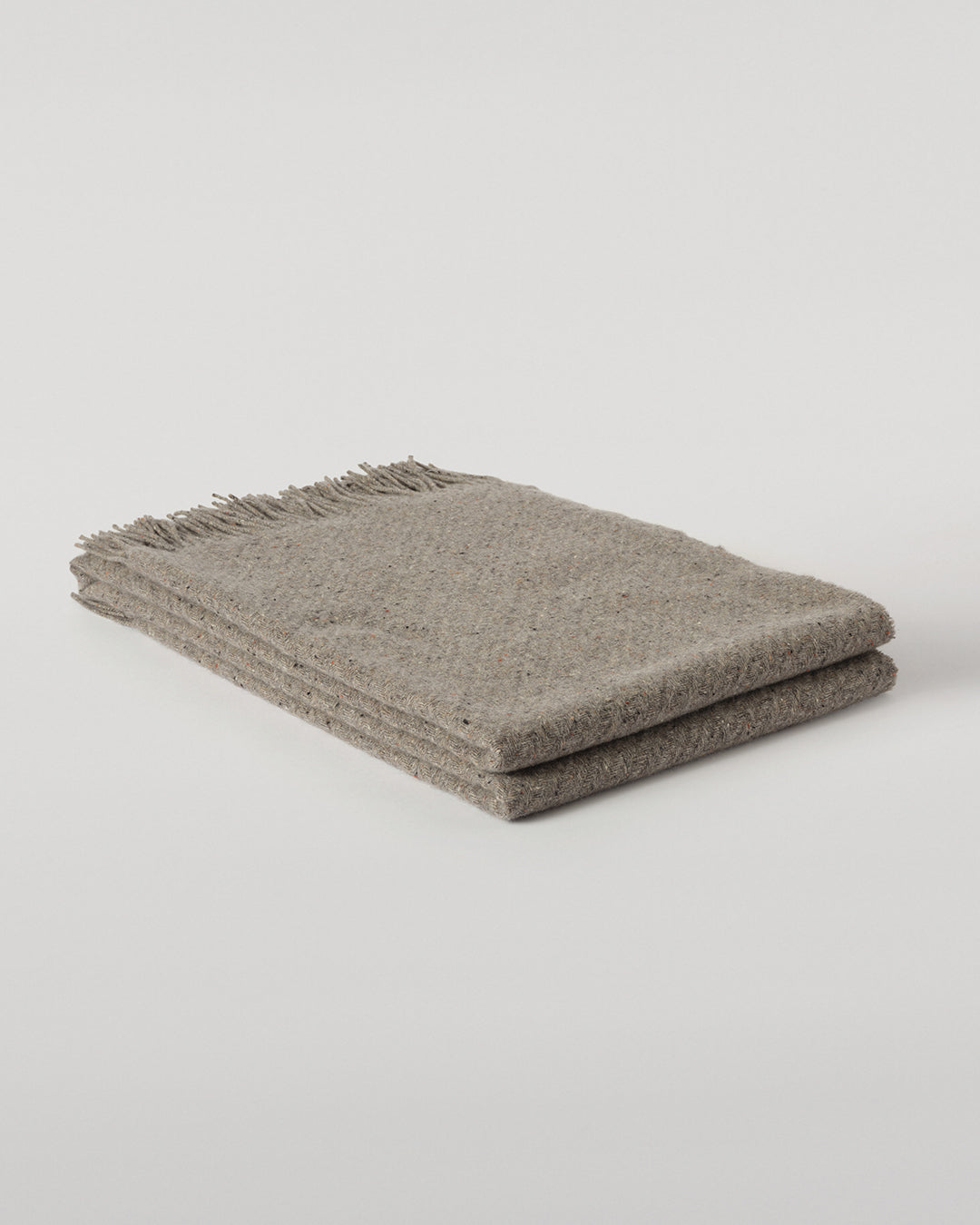 Lofty Twill Cashmere Throw in Peregrine