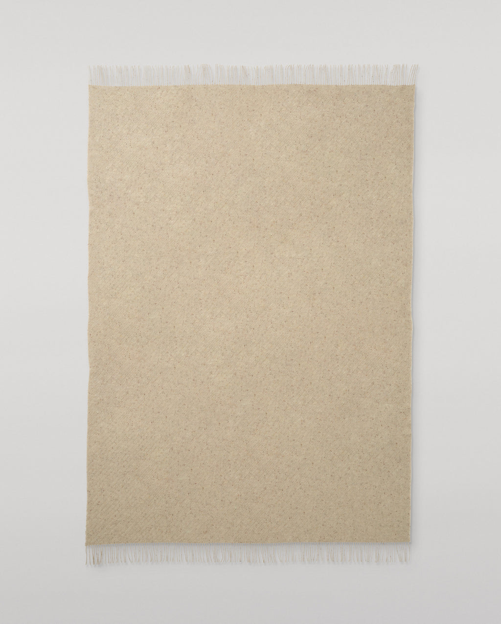 Lofty Twill Cream Cashmere Throw