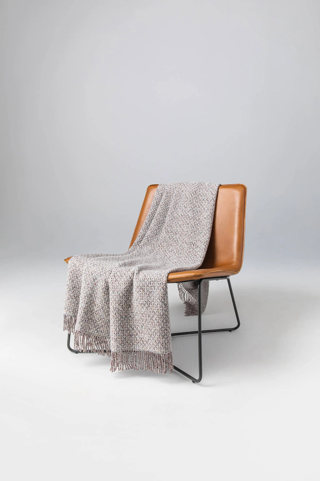 Tweed Texture Natural Throw