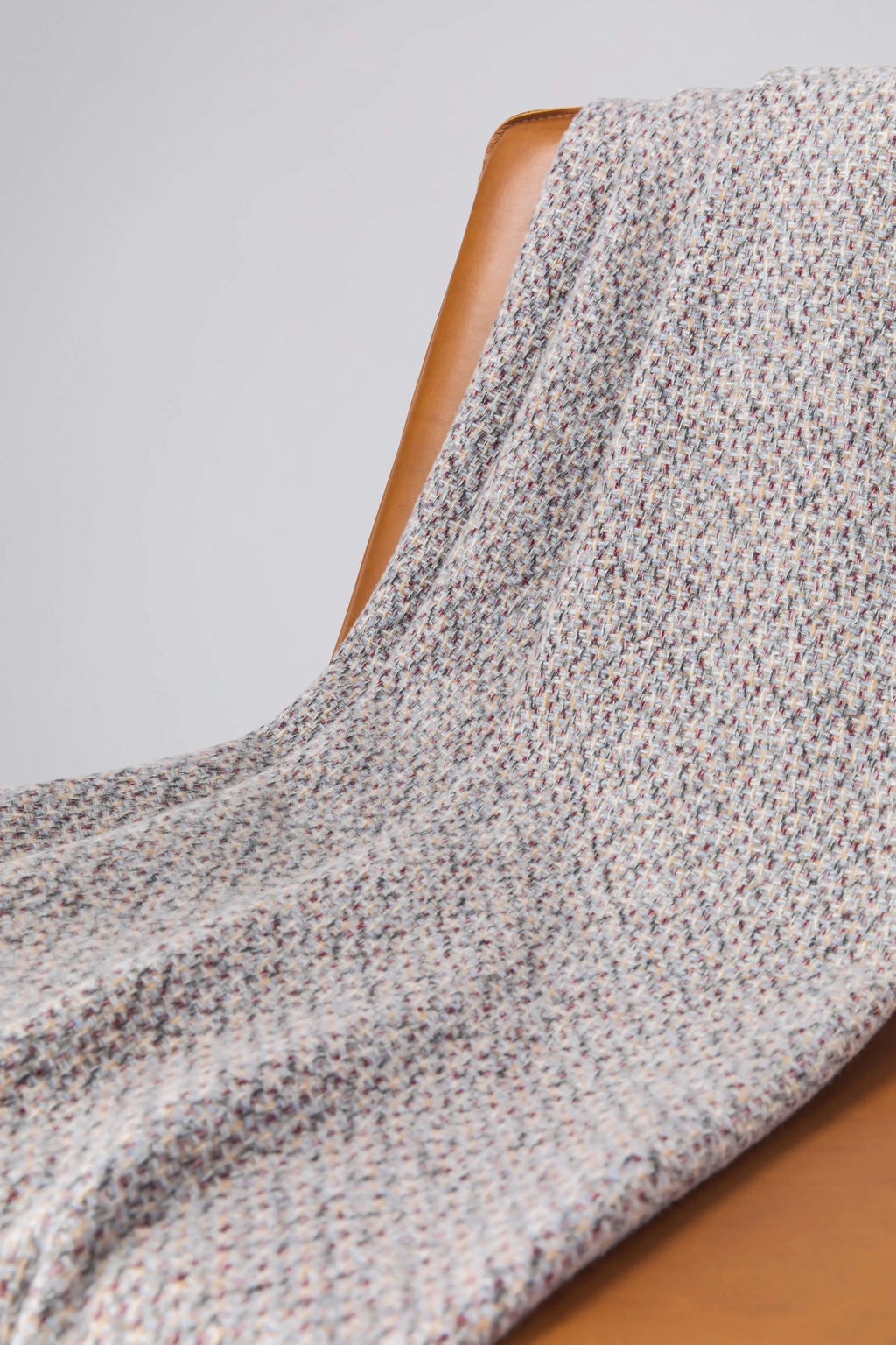 Tweed Texture Natural Throw