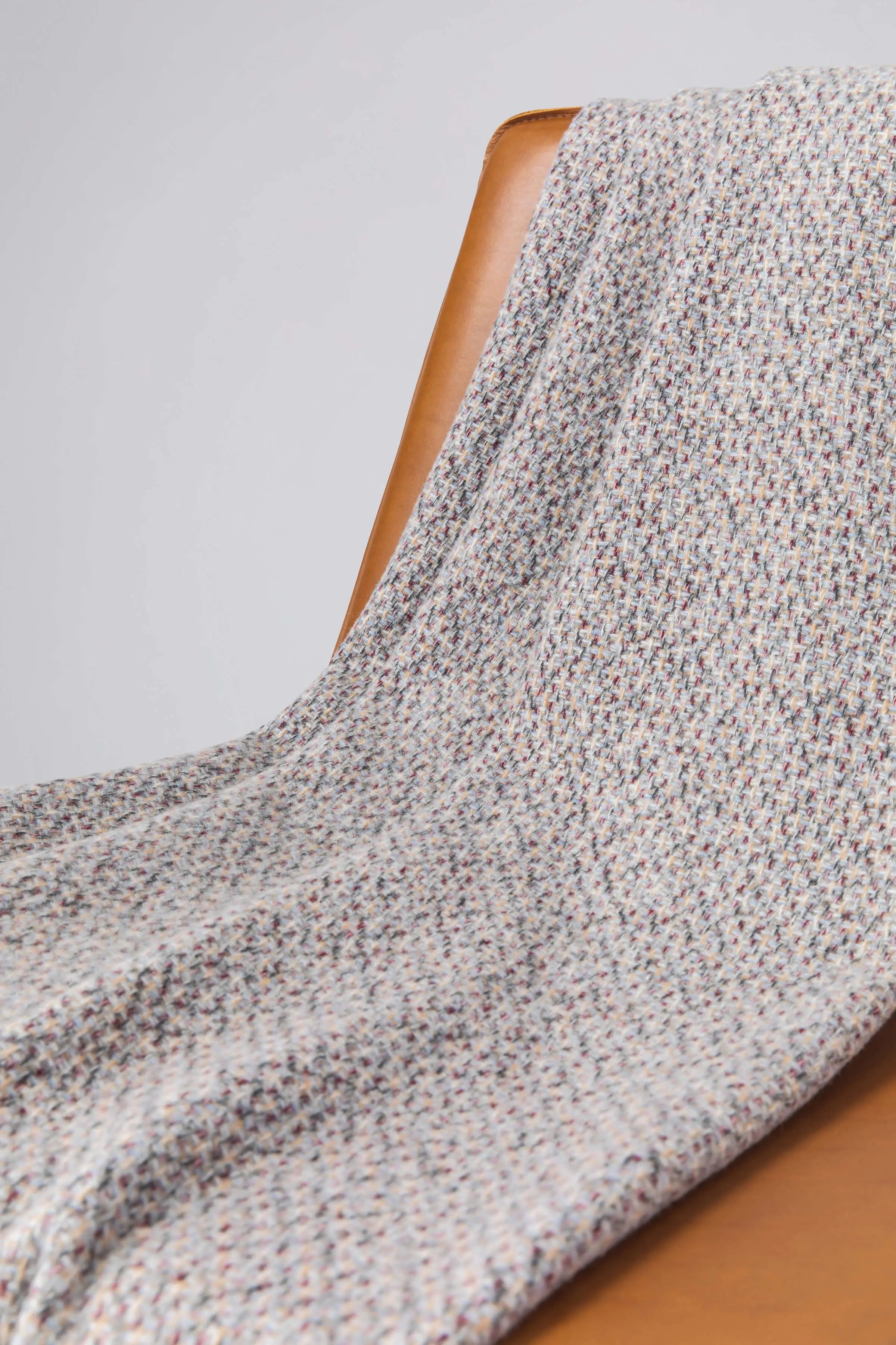 Tweed Texture Natural Throw