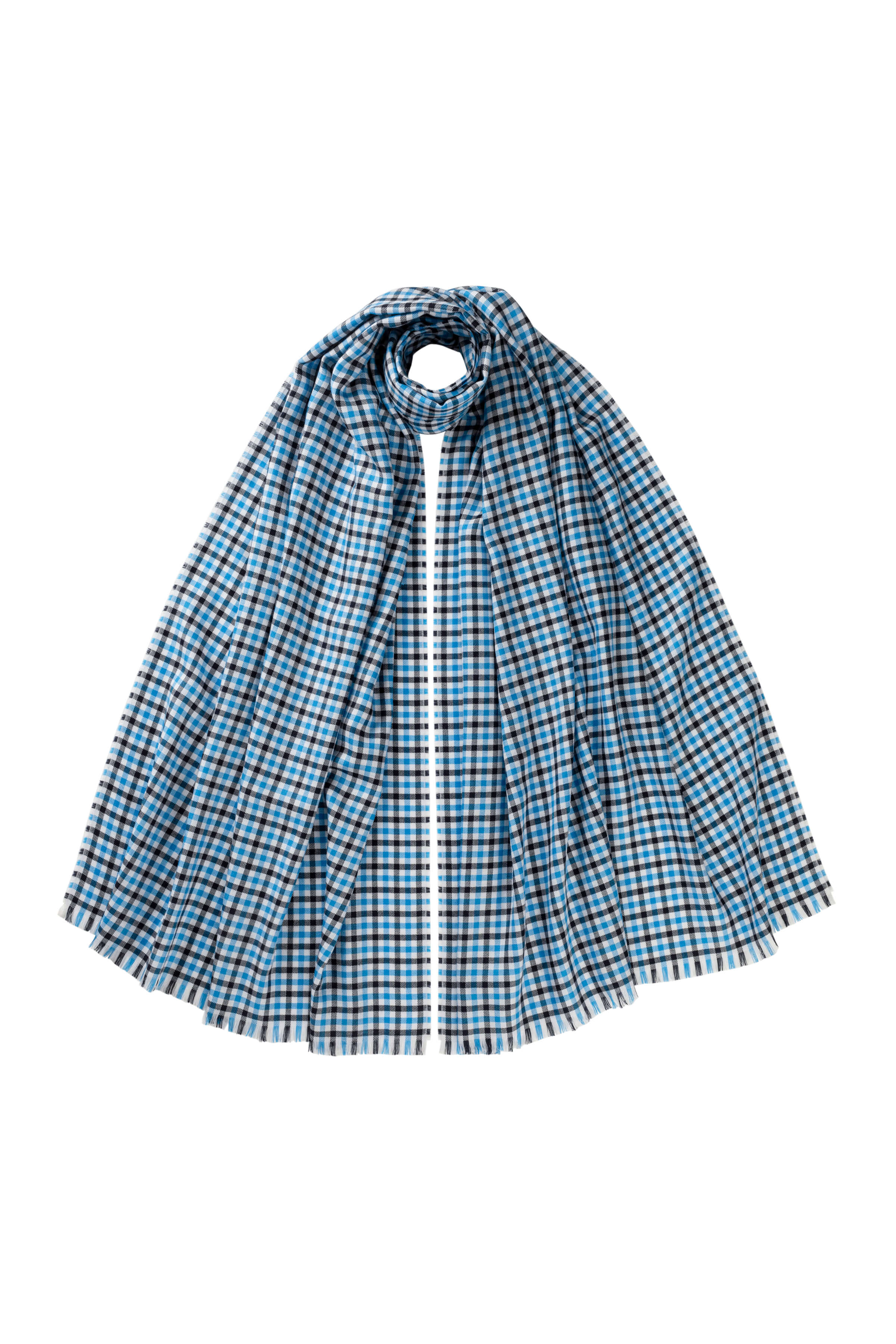 Small Gingham Blue Stole
