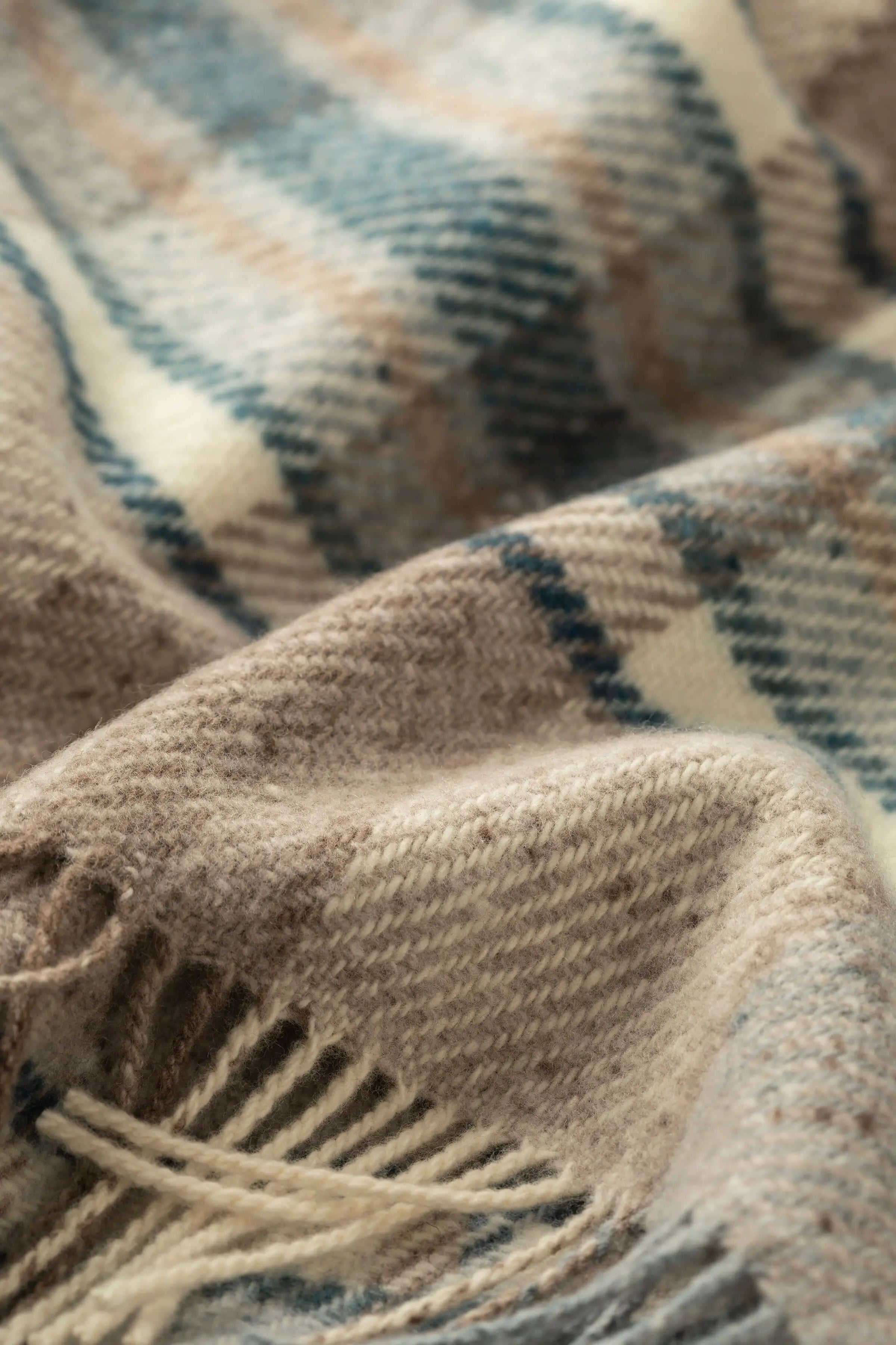 Donegal Check Bed Blue Throw