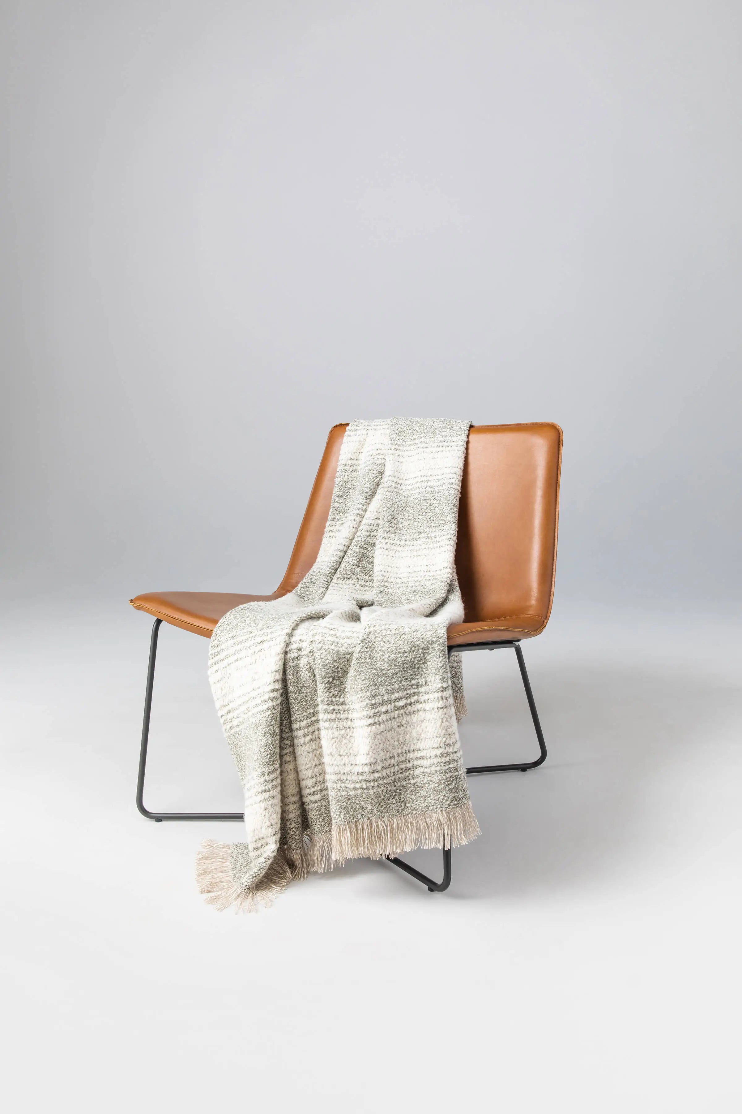 Textural Ombré Green Throw