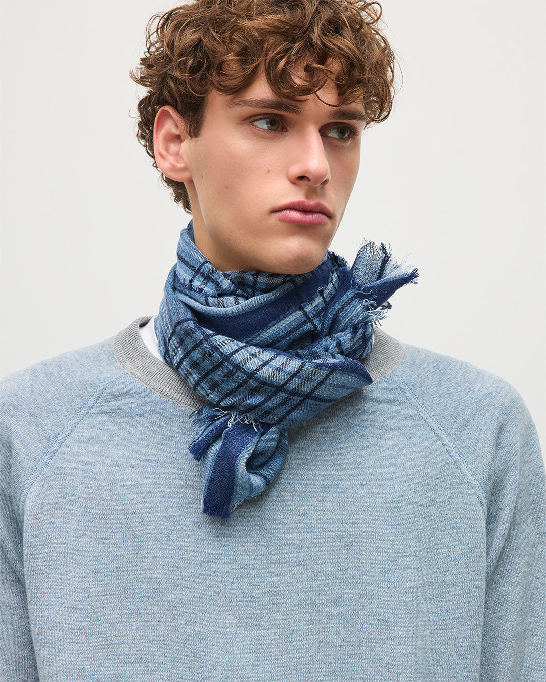 Crawton Graphic Stripe Navy Scarf