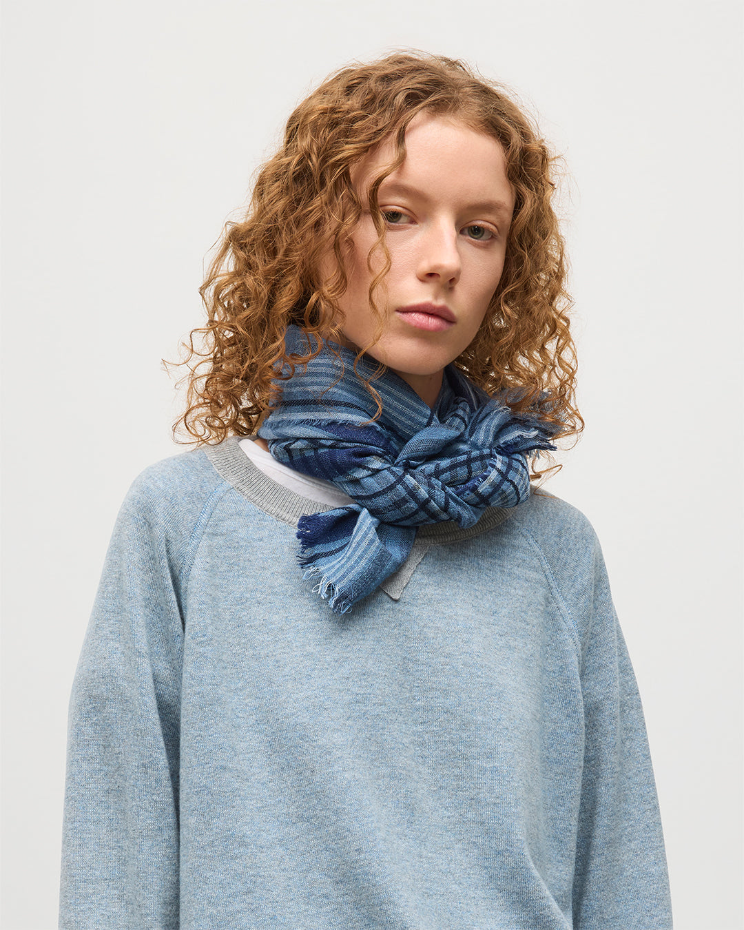 Crawton Graphic Stripe Navy Scarf